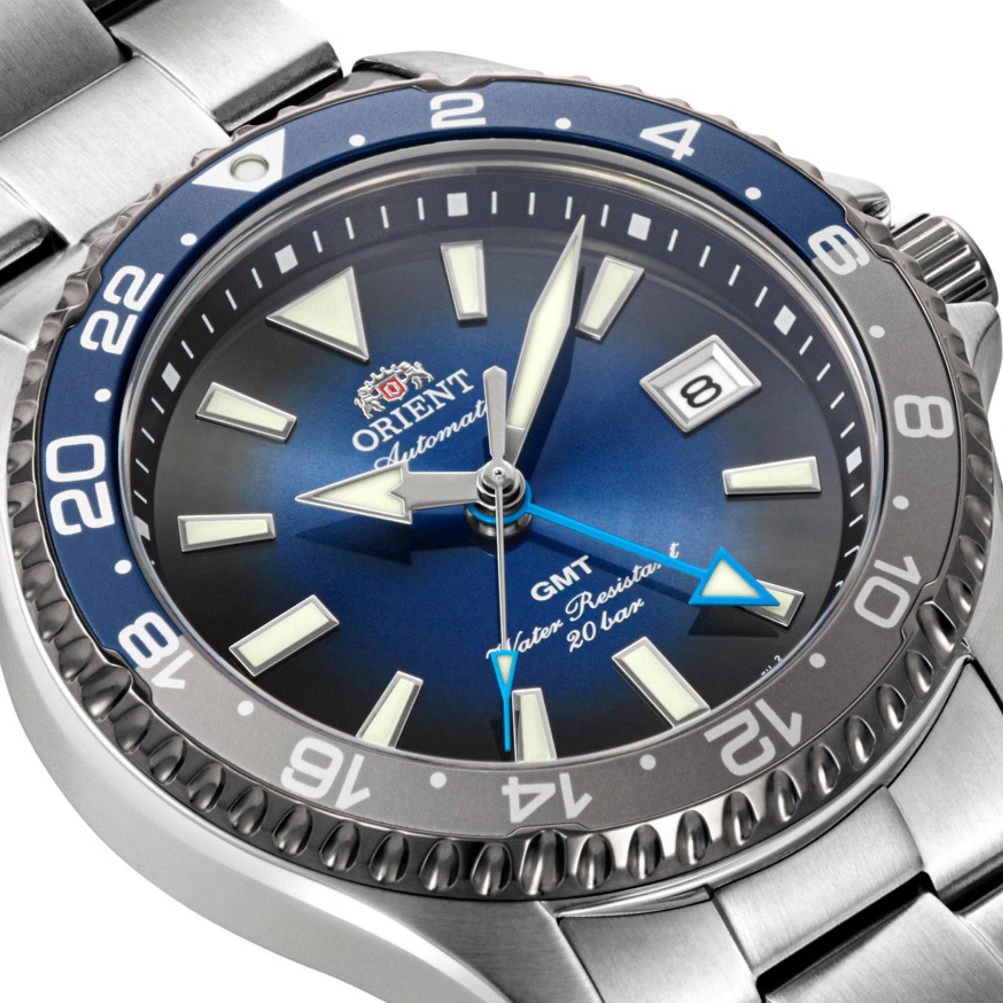 Orient Mako GMT 43mm Limited Edition Blue Dial Steel Mens Automatic Watch RA-BC0005L30B