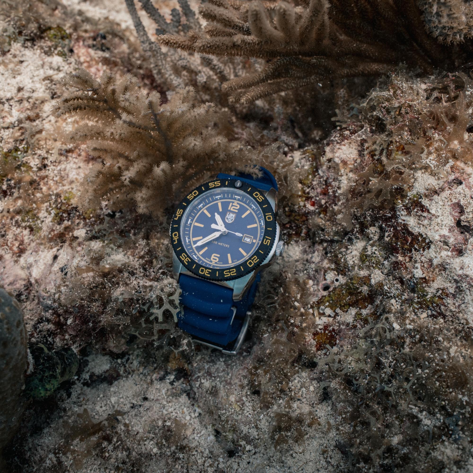 Luminox Pacific Diver FORCE BLUE 3120 Series 44mm Blue Dial Rubber Mens Quartz Watch XS.3125.FB