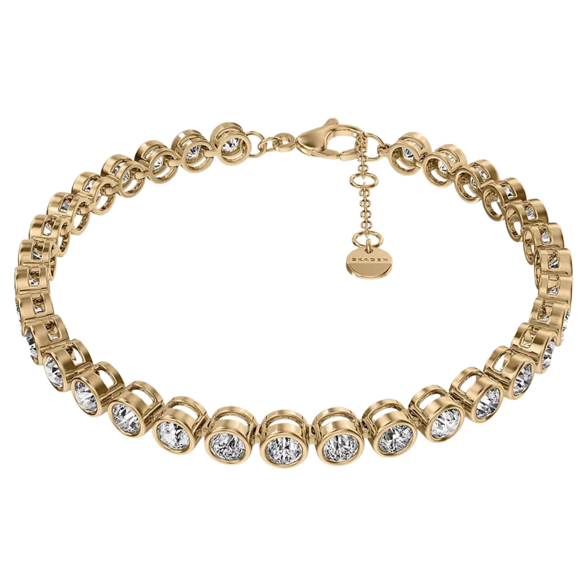 Skagen Moderne Glitz Gold Chain Ladies Bracelet SKJ5021710