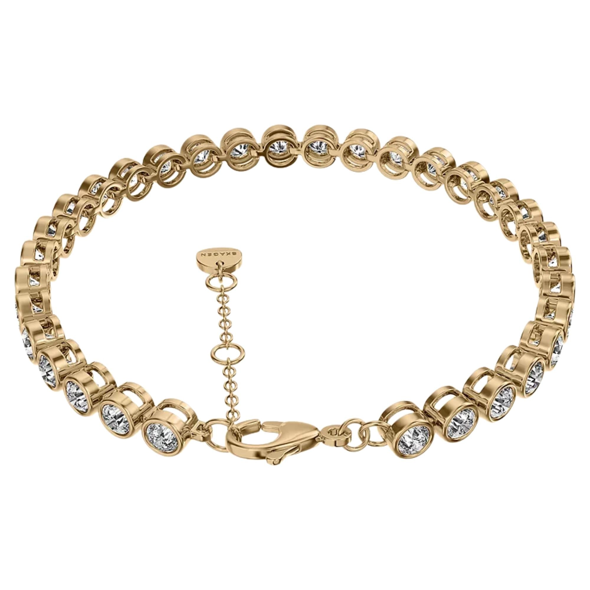 Skagen Moderne Glitz Gold Chain Ladies Bracelet SKJ5021710