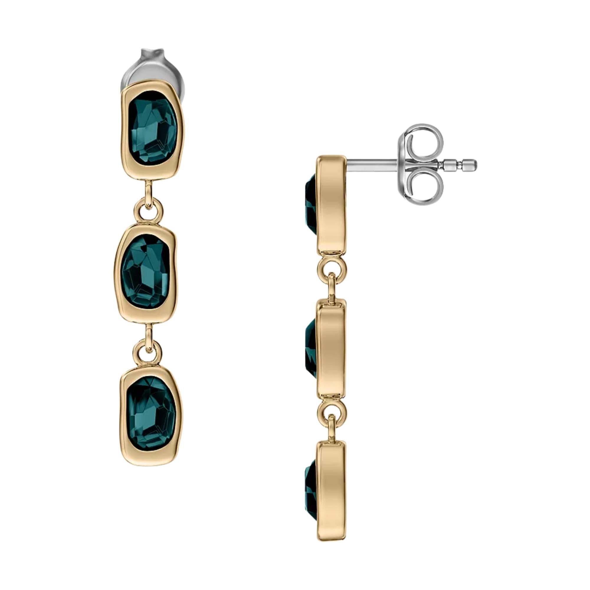 Skagen Sofie Sea Glass Gold Ladies Drop Earrings SKJ1915710