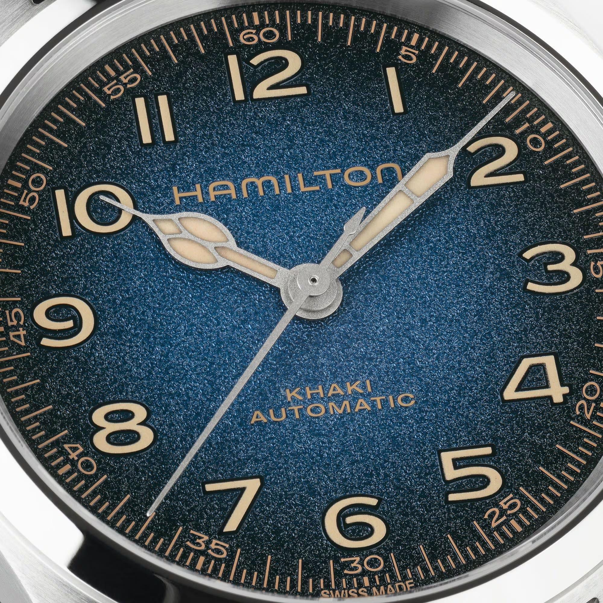 Hamilton Khaki Field Murph 38mm Blue Dial Steel Mens Automatic Watch H70405140