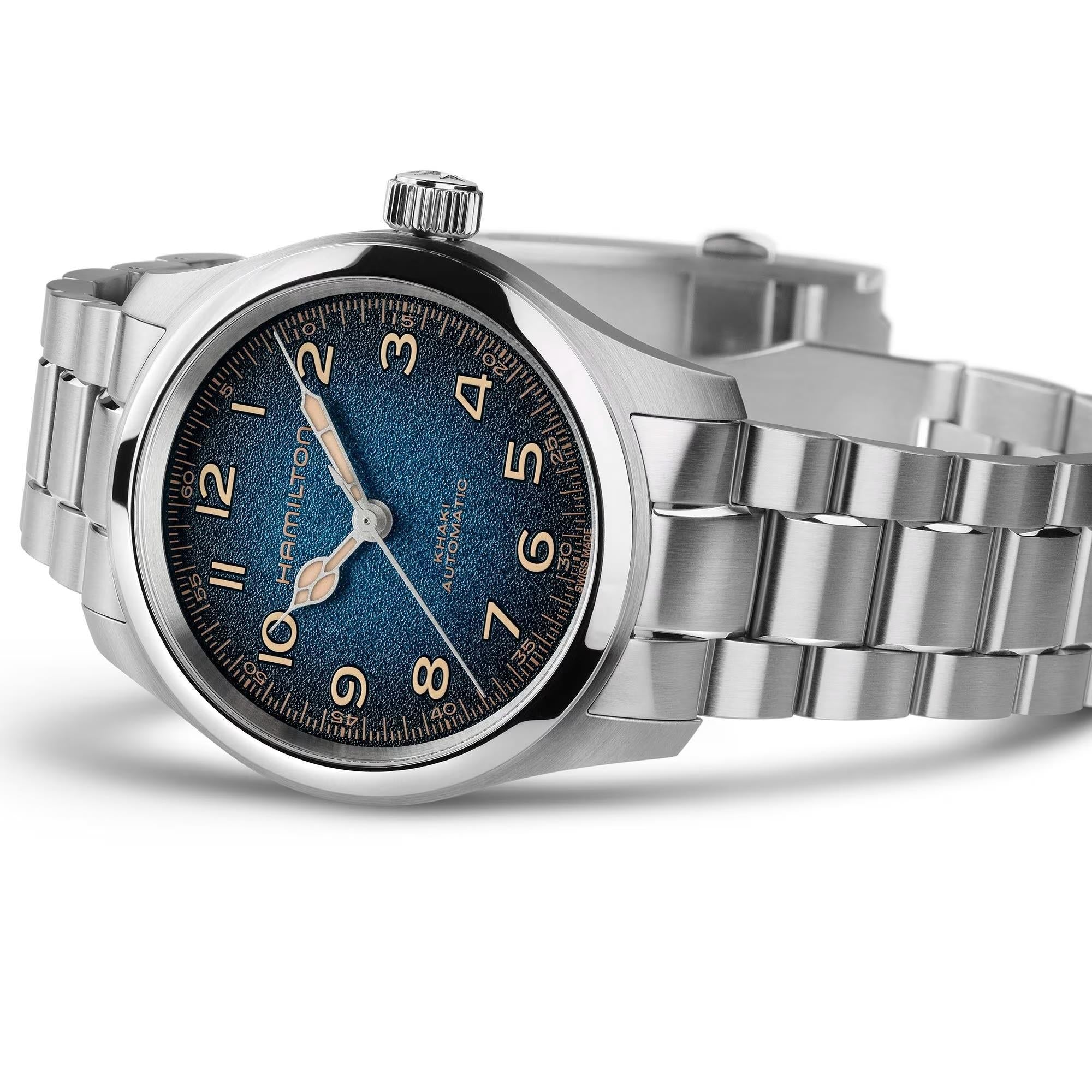Hamilton Khaki Field Murph 38mm Blue Dial Steel Mens Automatic Watch H70405140