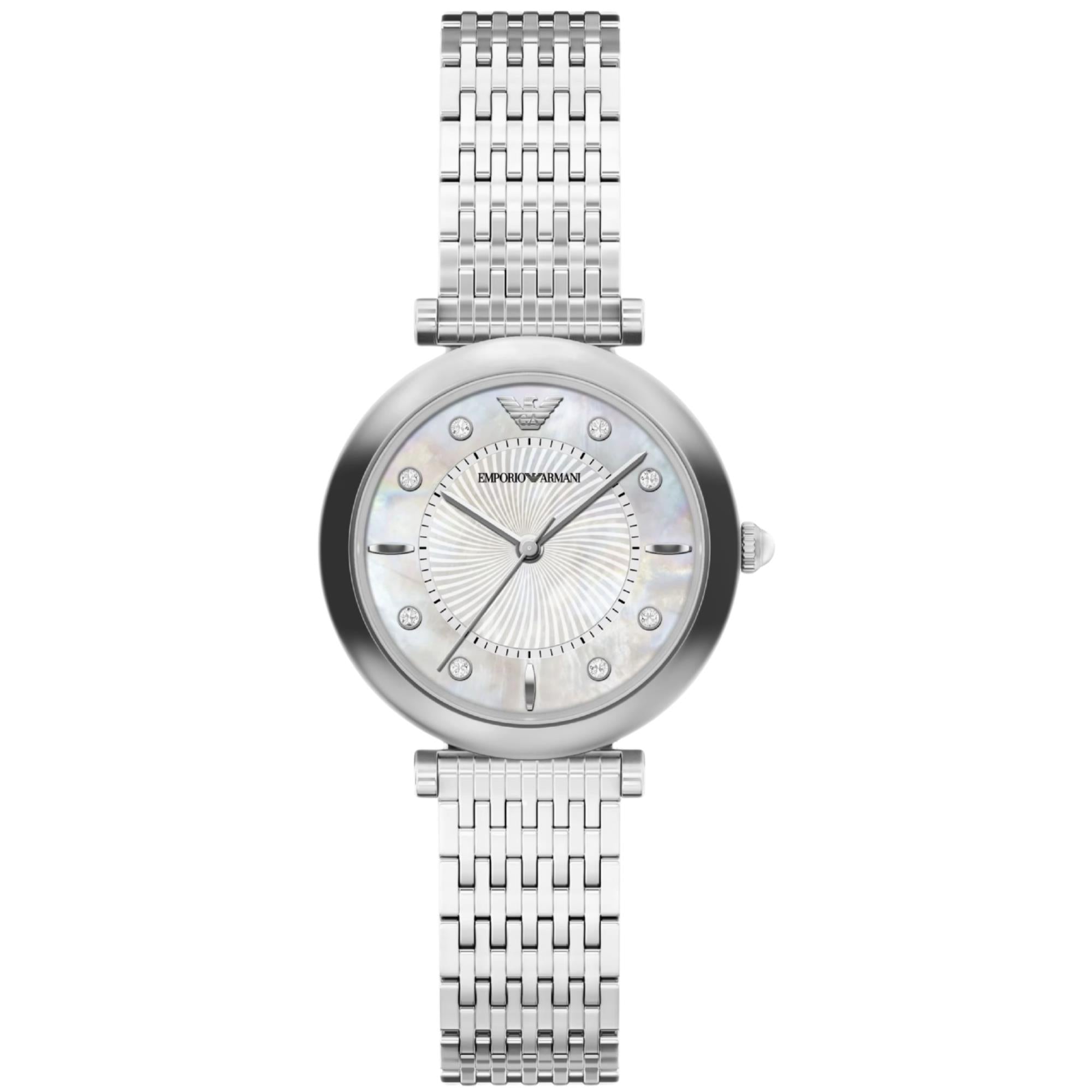 Emporio Armani Archelia 32mm Mother of Pearl Dial Steel Ladies Quartz Watch AR11807