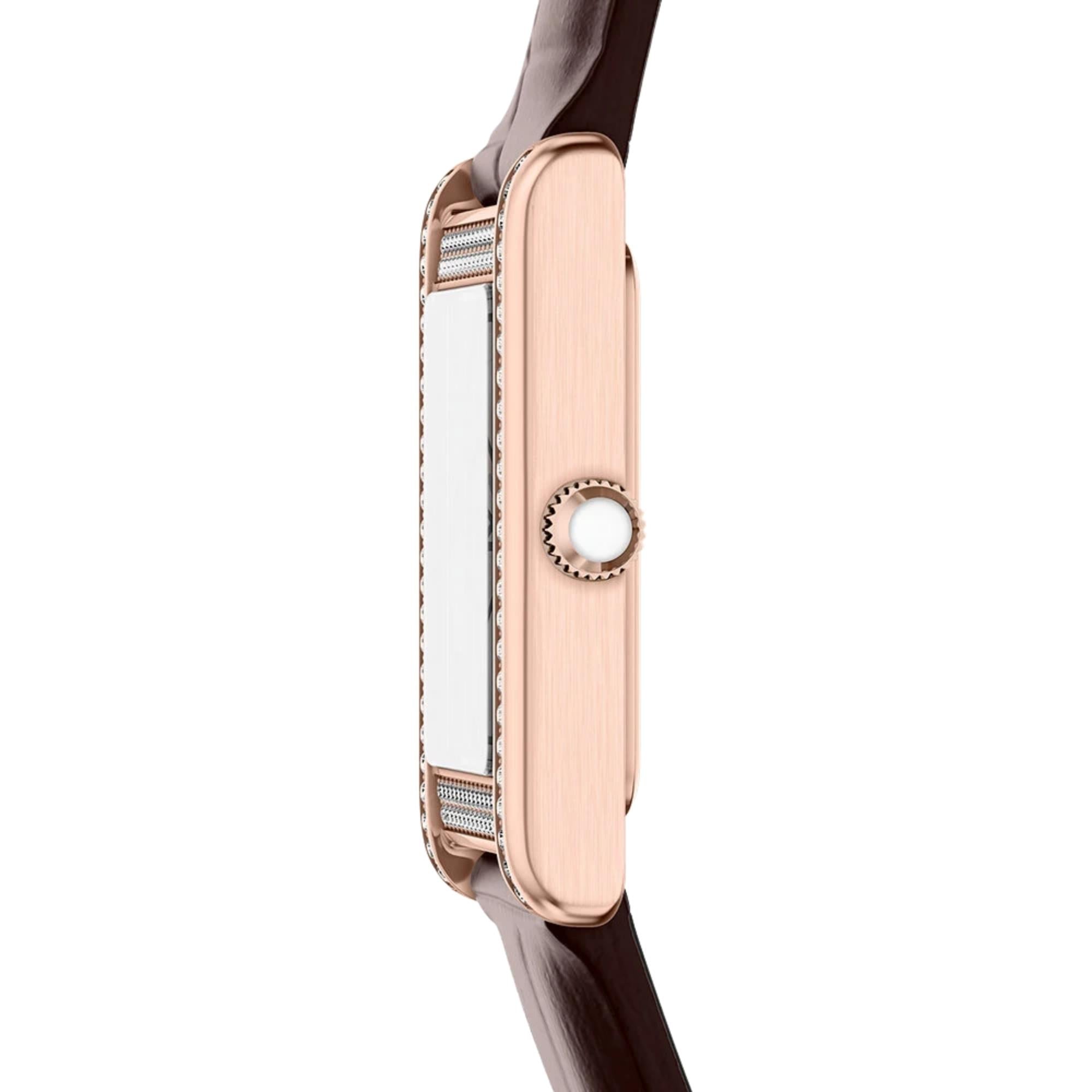Emporio Armani Genni 22.5mm Mother of Pearl Dial Leather Ladies Quartz Watch AR11804