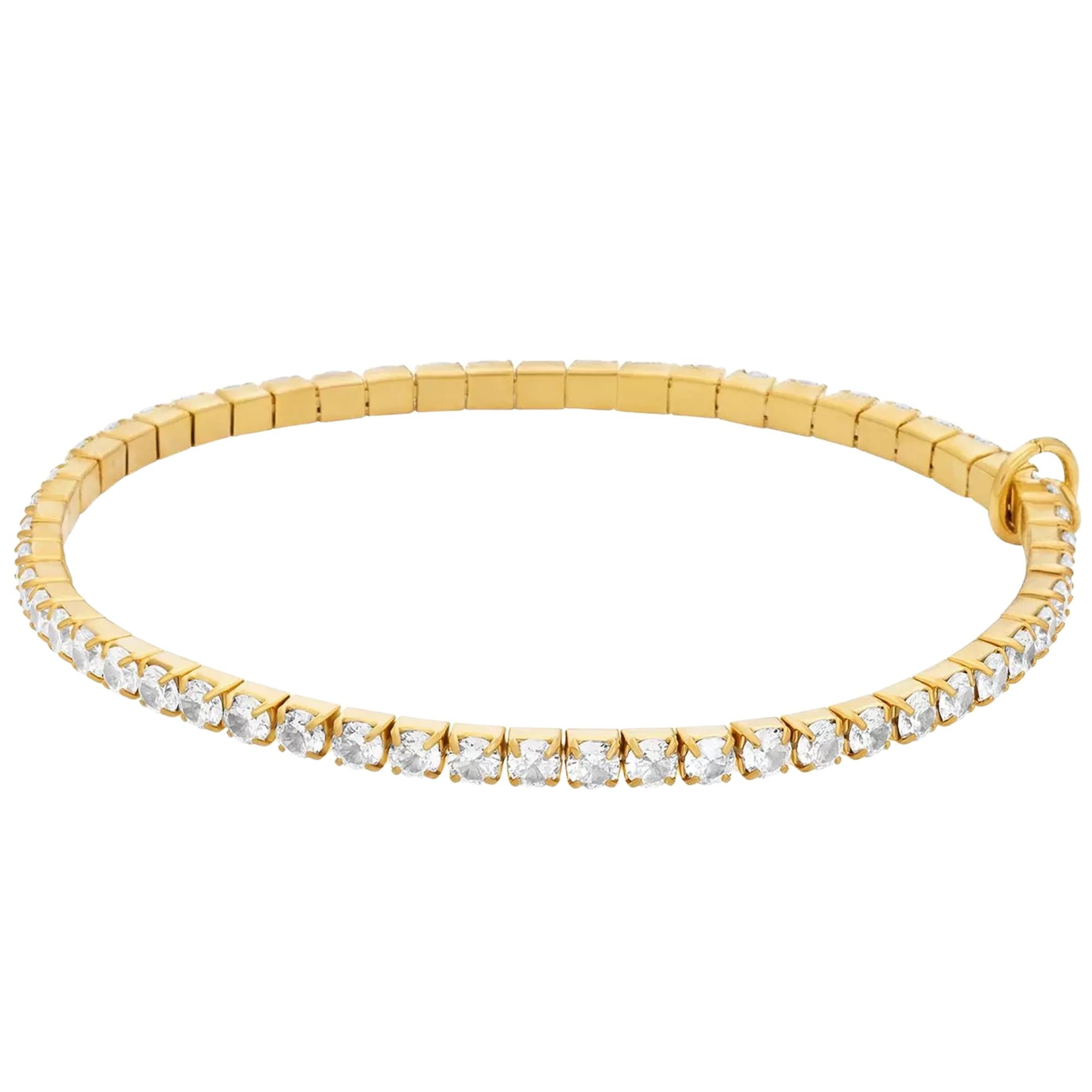 Michael Kors Brilliance Gold Pavé Stretch Ladies Tennis Bracelet MKJ8682710