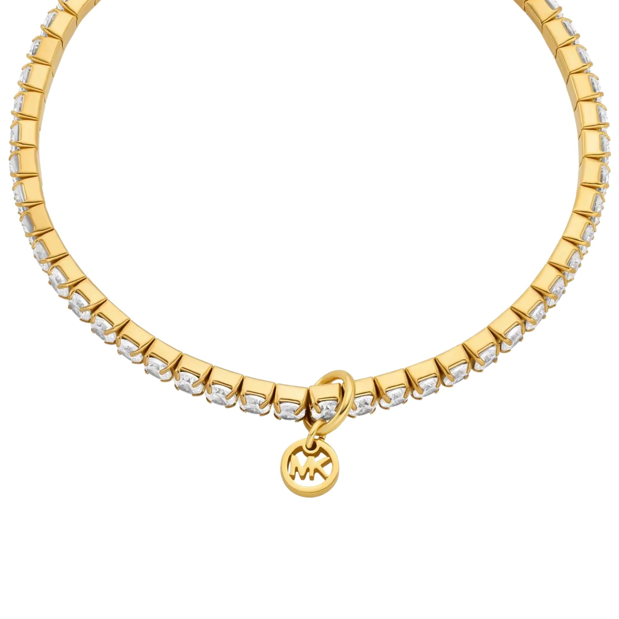 Michael Kors Brilliance Gold Pavé Stretch Ladies Tennis Bracelet MKJ8682710