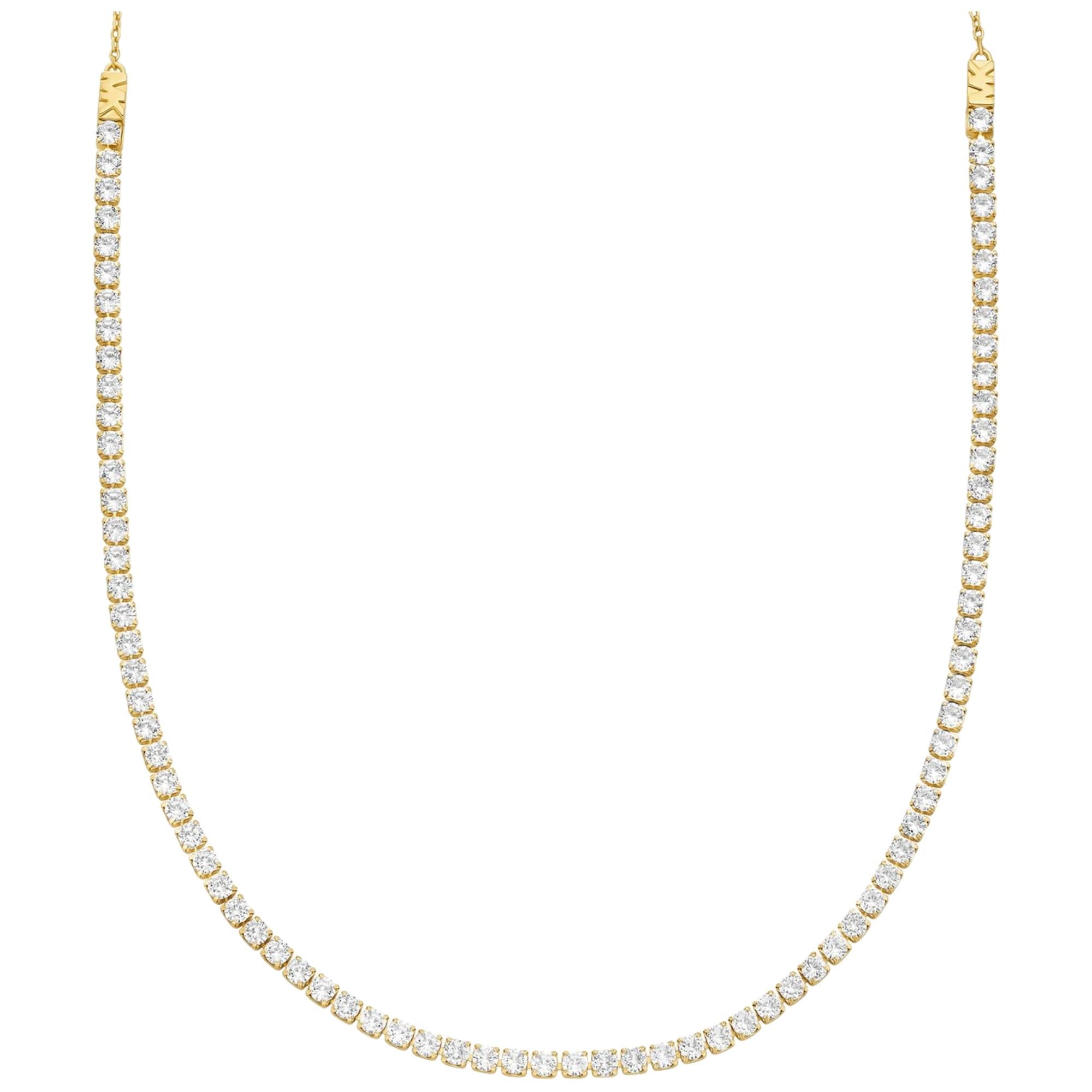 Michael Kors Brilliance Gold Pavé Ladies Tennis Necklace MKJ8649710
