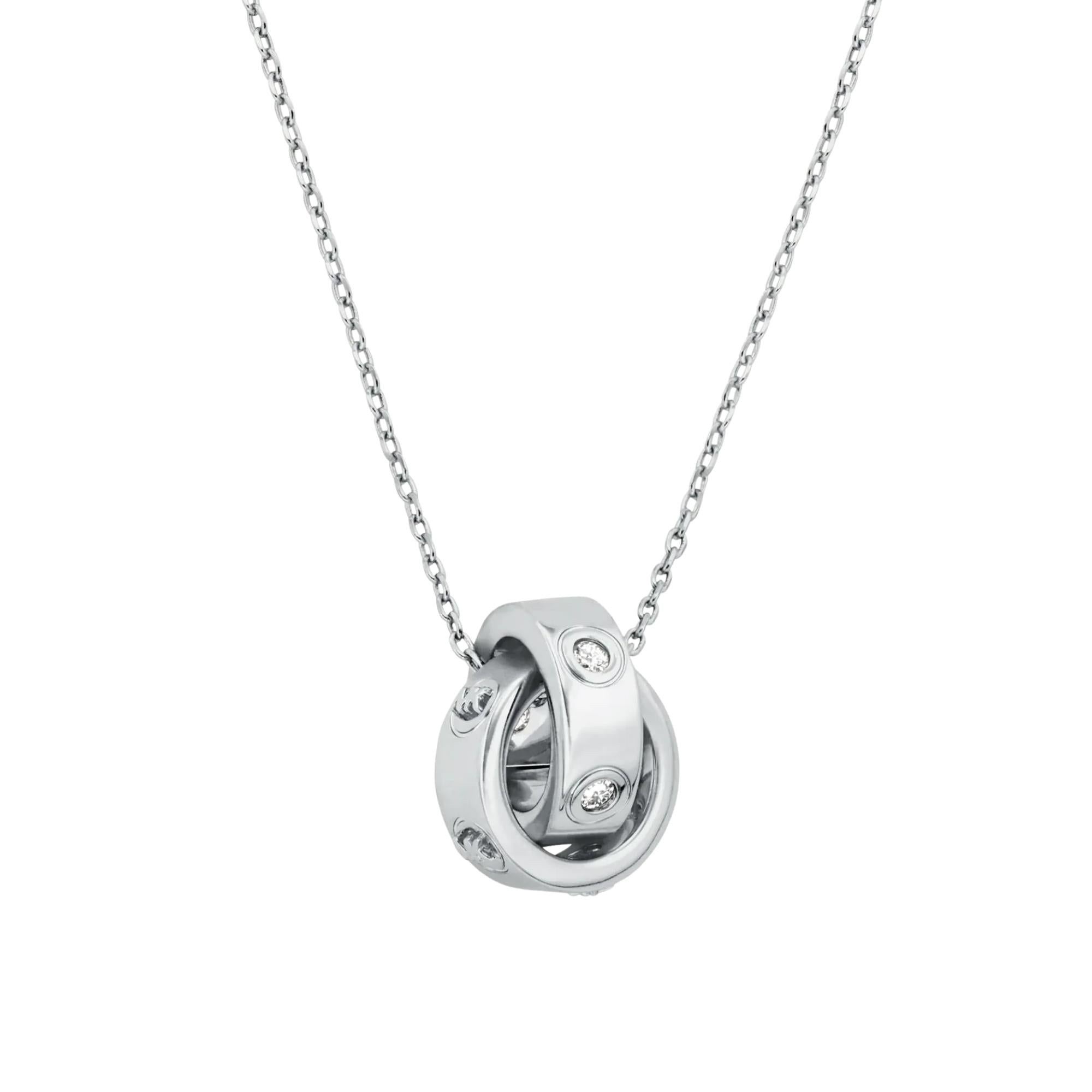 Michael Kors MK Silver Logo Cubic Zirconia Ladies Necklace MKJ8654040