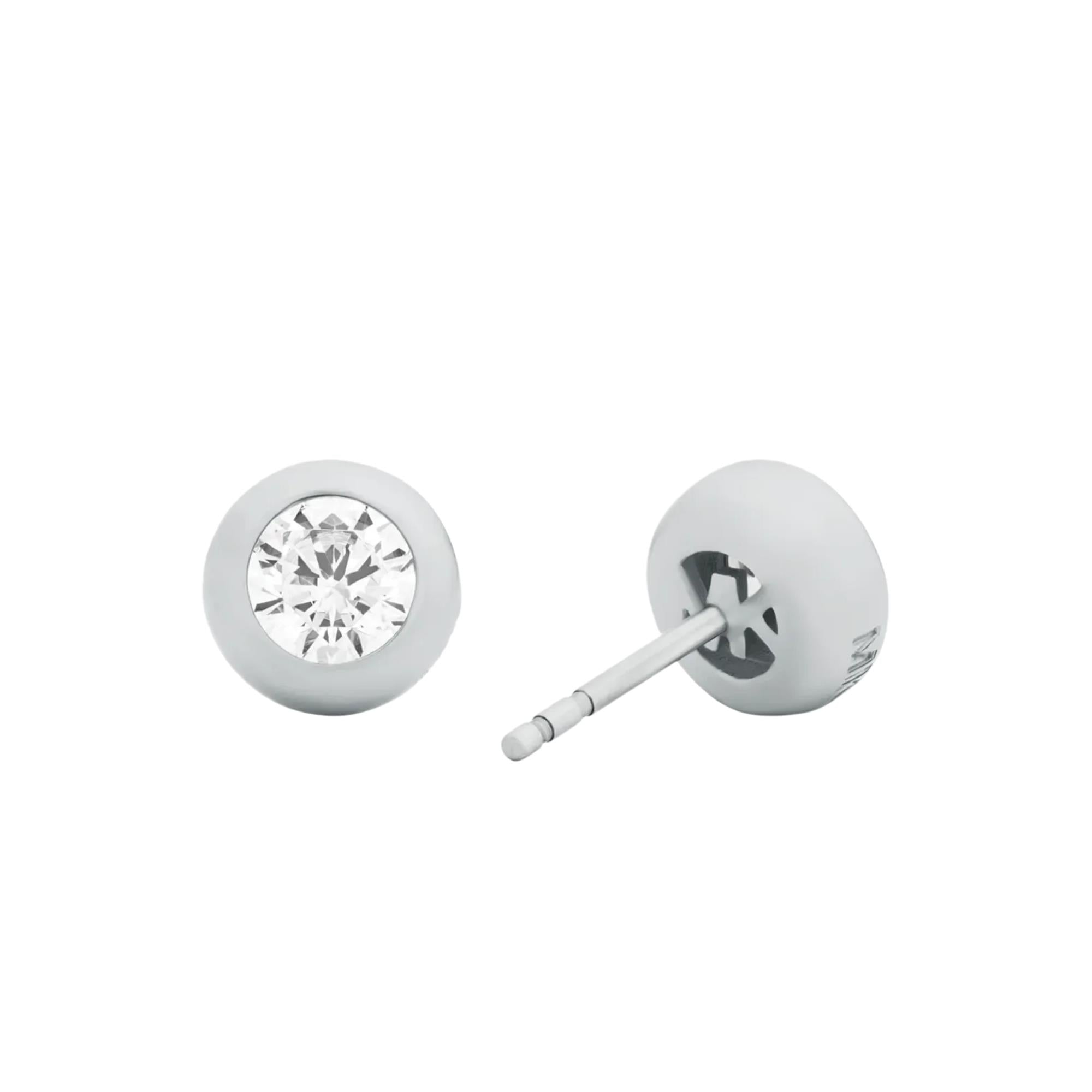 Michael Kors Brilliance Silver Cubic Zirconia Ladies Stud Earrings MKJ8661040