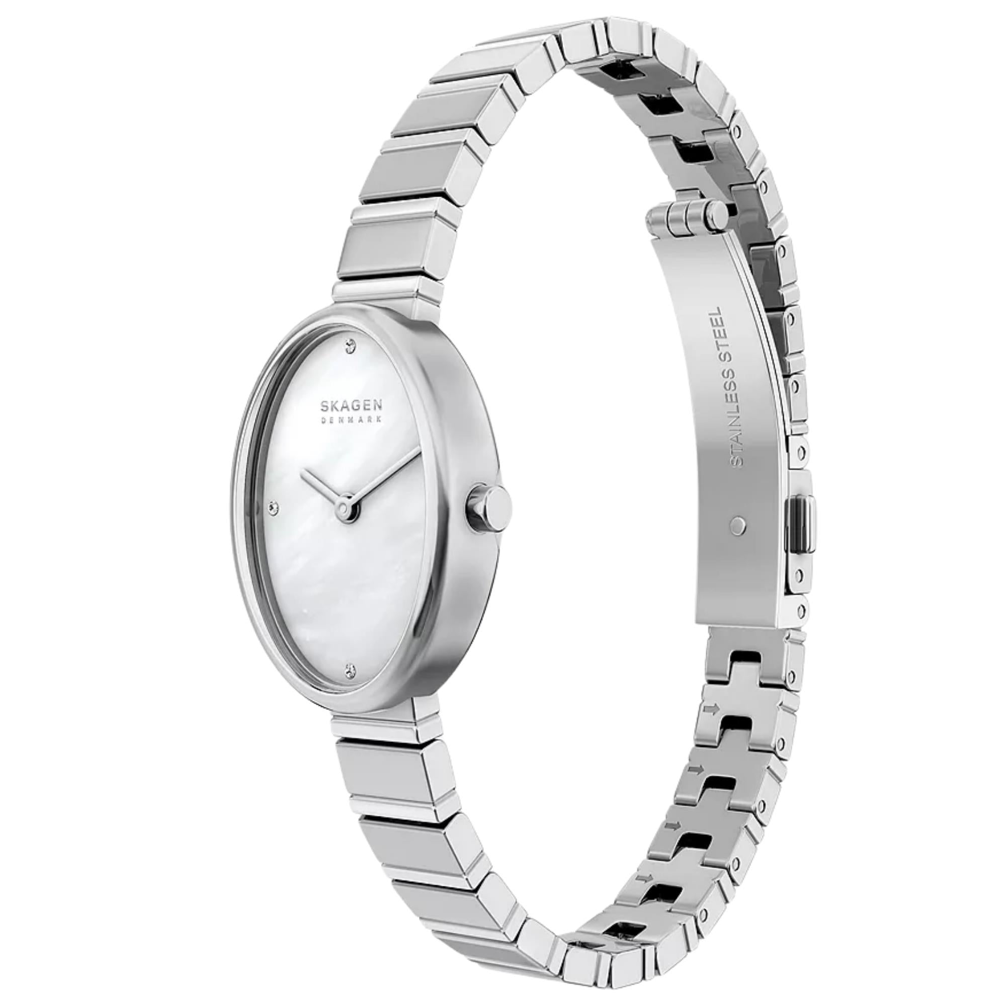 Skagen Anita Oval 20mm Mother of Pearl Steel Ladies Quartz Watch SKW3182
