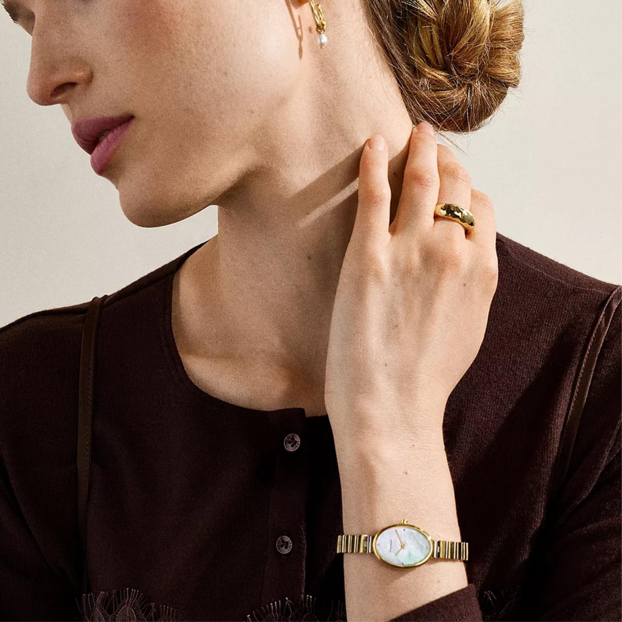 Skagen Anita Oval 20mm Mother of Pearl Steel Ladies Quartz Watch SKW3183