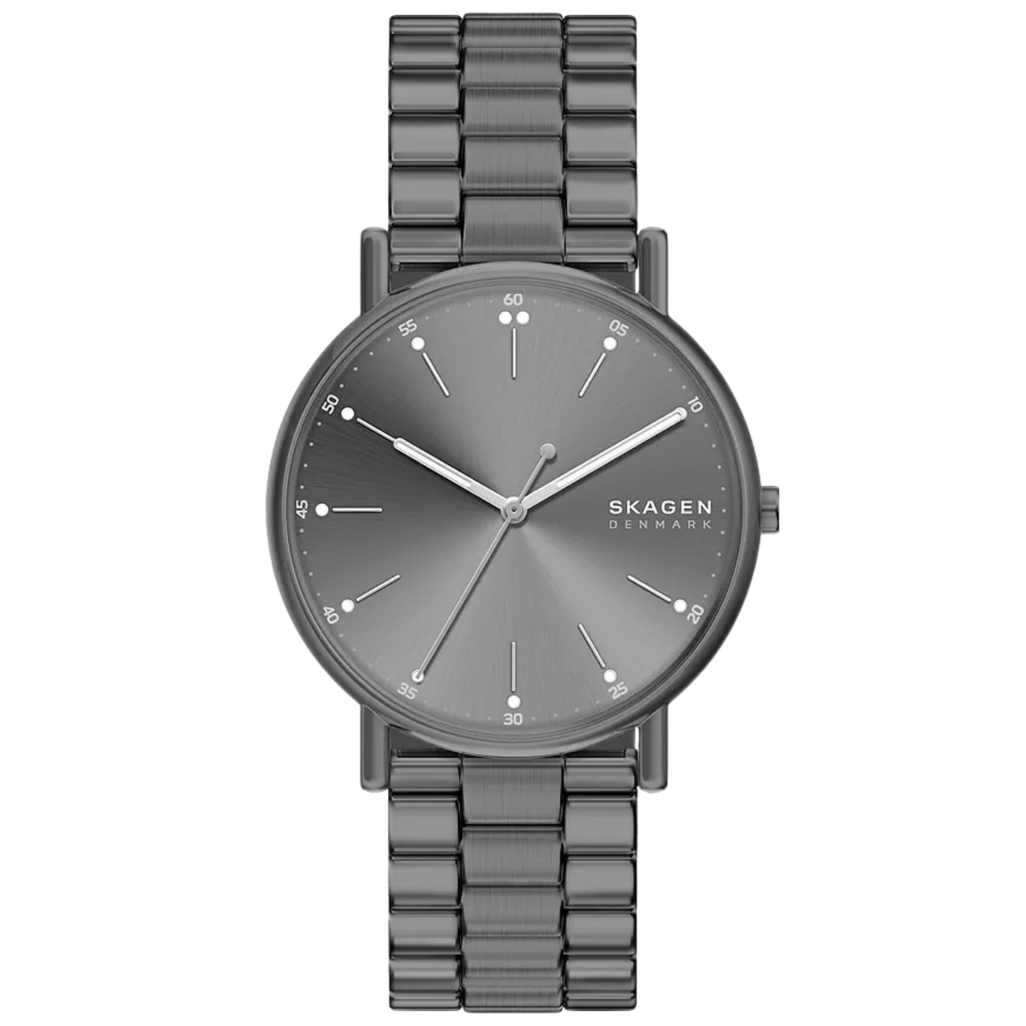 Skagen Signatur 40mm Grey Dial Steel Mens Quartz Watch SKW6951