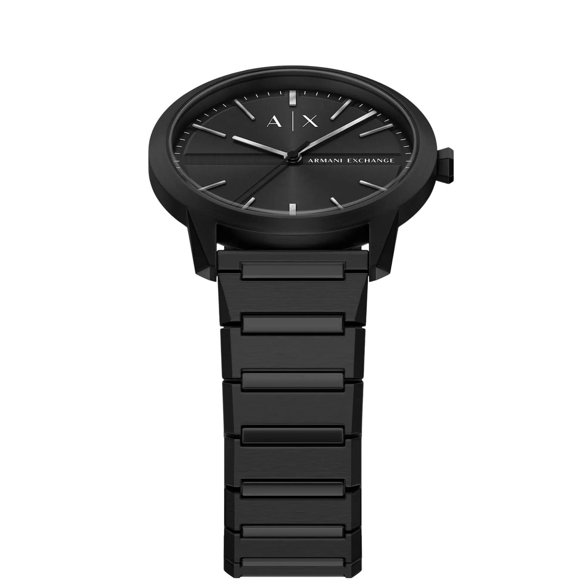 Armani Exchange Lexon 42mm Black Dial Steel Mens Quartz Watch AX2651