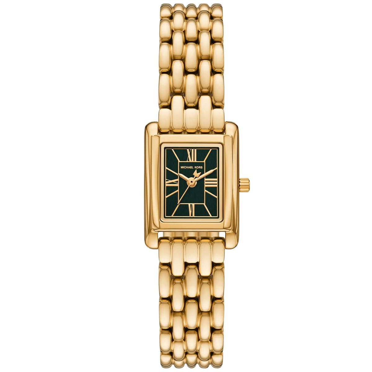 Michael Kors Petite Essex 24mm Green Dial Steel Ladies Quartz Watch MK7632