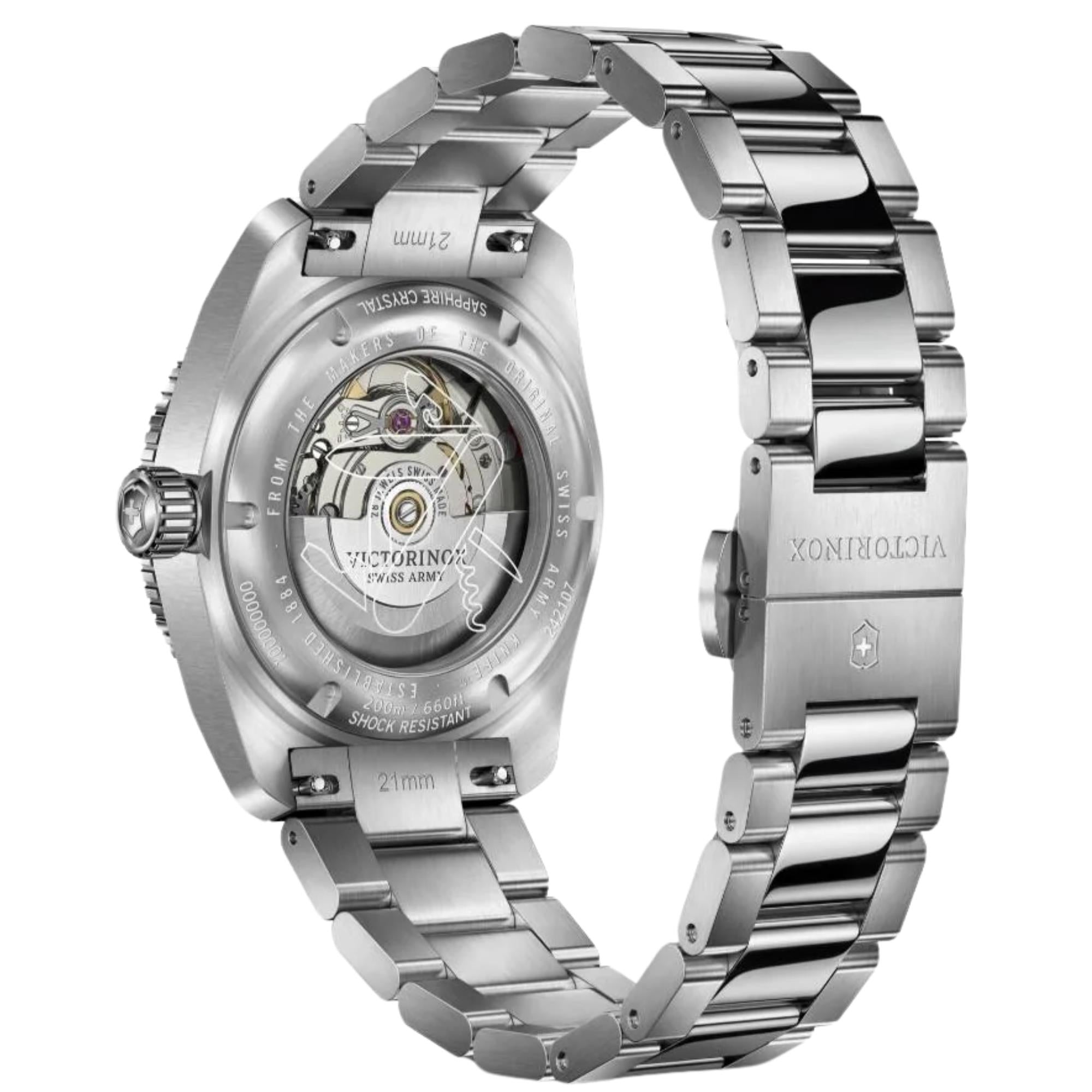 Victorinox Maverick 39mm Green Dial Steel Mens Automatic Watch 242107