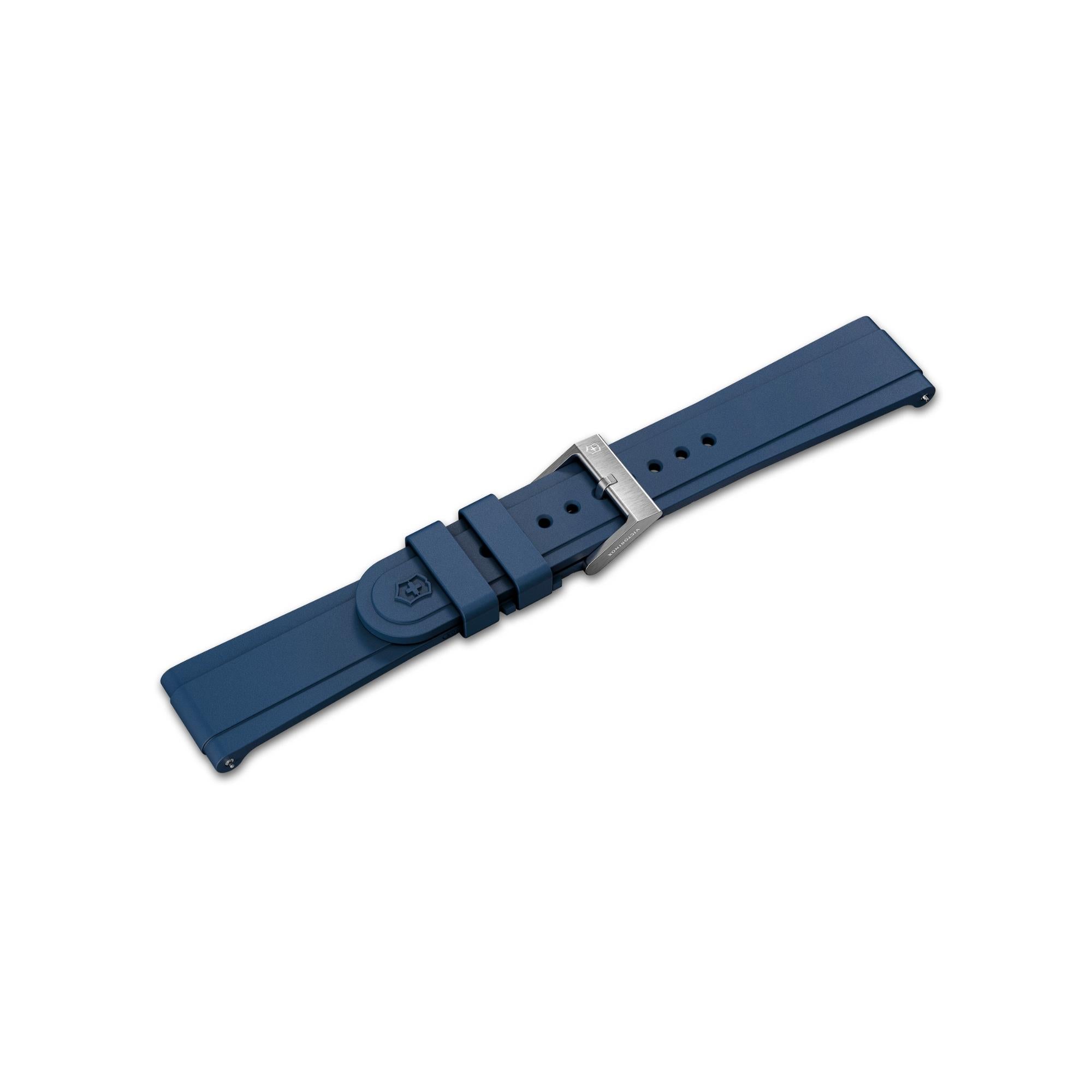 Victorinox Premium 21mm Rubber Blue Watch Strap D7 V.60108