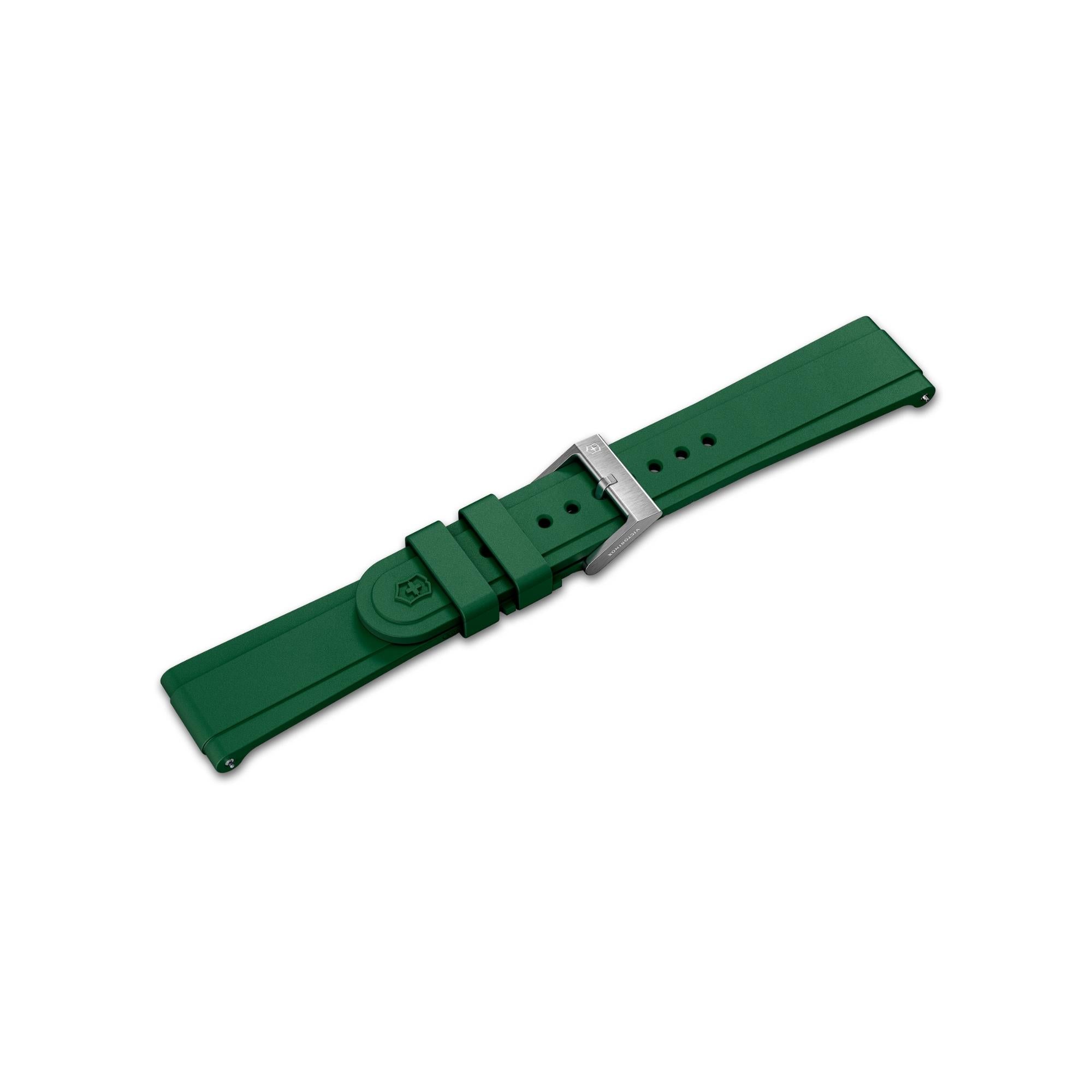 Victorinox Premium 21mm Rubber Green Watch Strap D7 V.60109