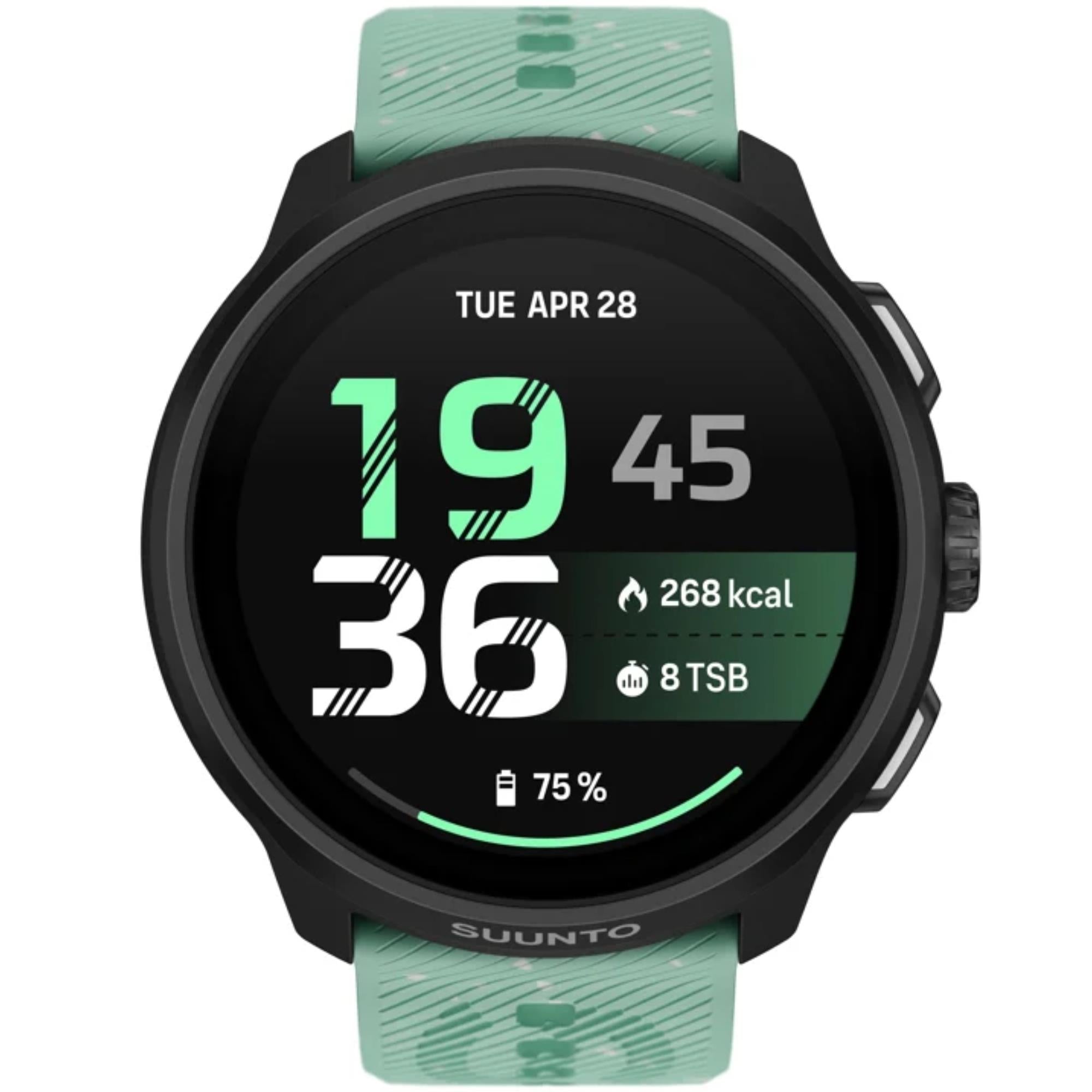 Suunto Run 2 46.5mm 64GB AMOLED Digital Aloe Green Silicone Smart Fitness Watch SS051641000