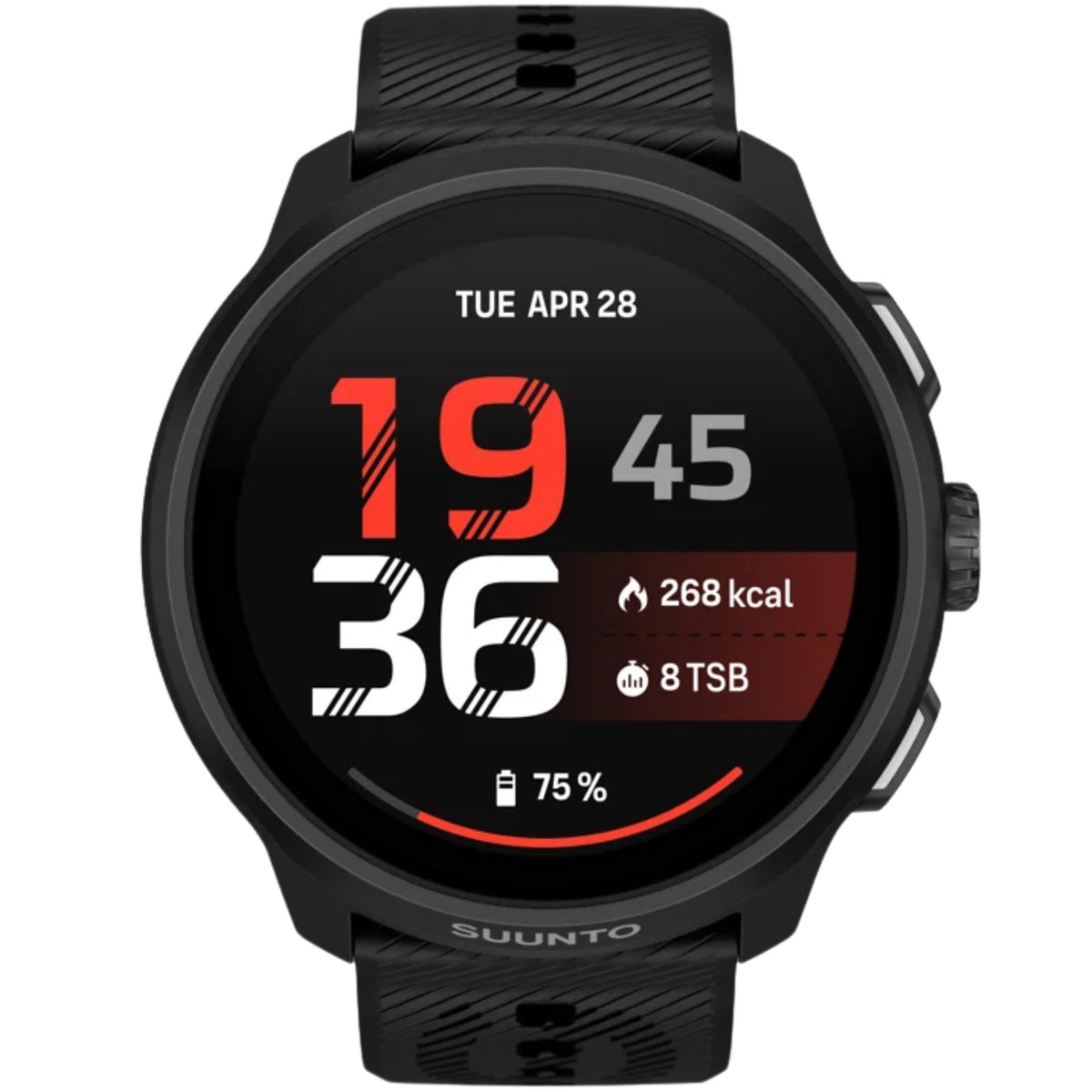 Suunto Run 2 46.5mm 4GB AMOLED Digital All Black Silicone Smart Fitness Watch SS051723000