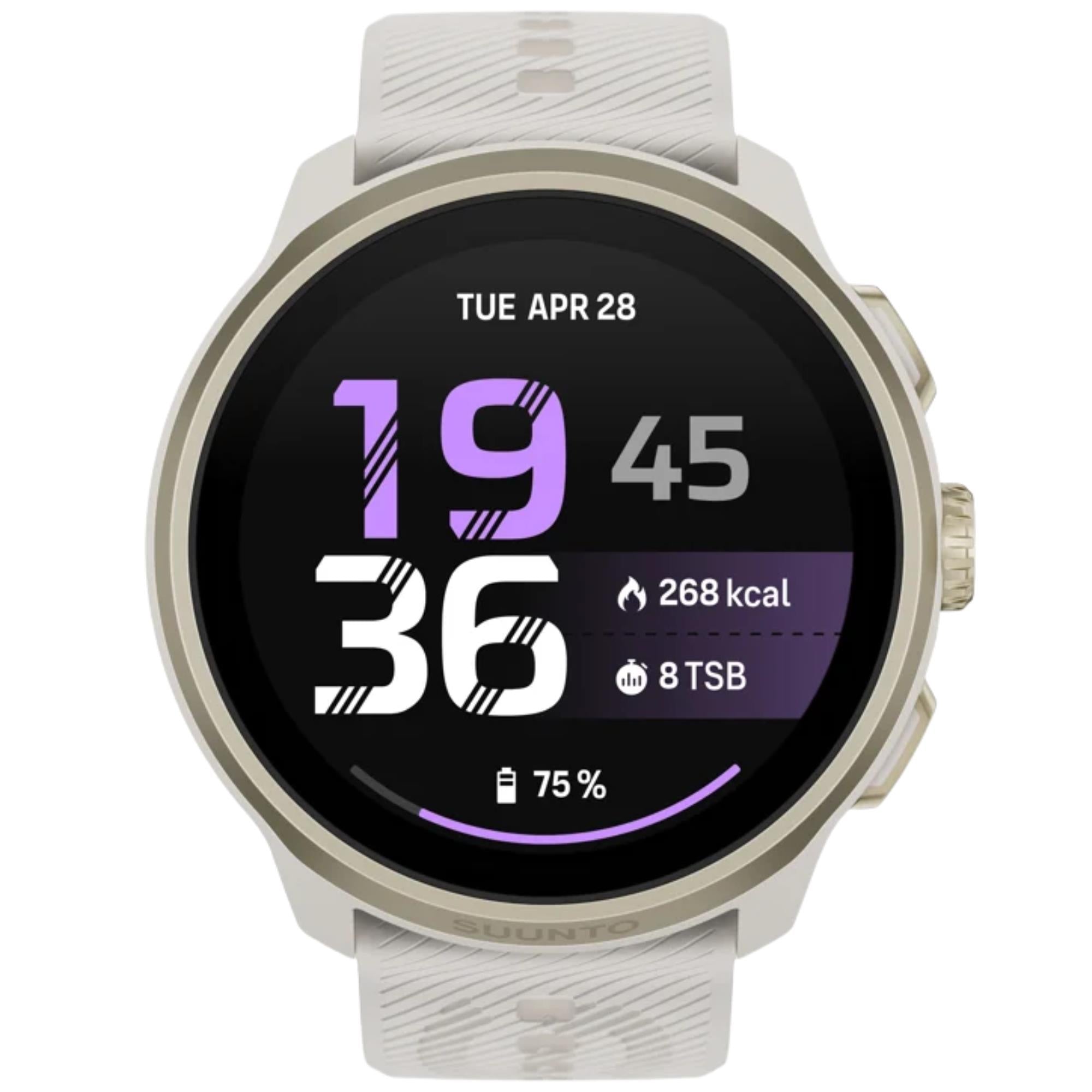 Suunto Run 2 46.5mm 4GB AMOLED Digital Feather Gold Silicone Smart Fitness Watch SS051724000