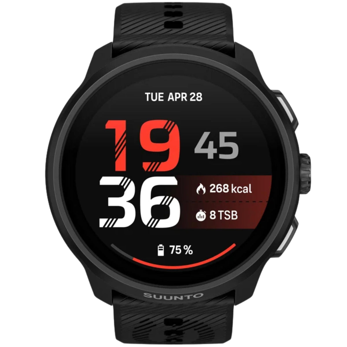 Suunto Run 2 46.5mm 64GB AMOLED Digital All Black Silicone Smart Fitness Watch SS051639000
