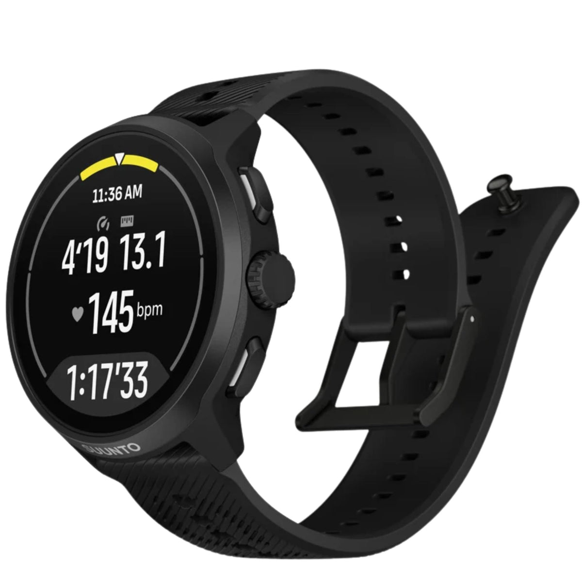 Suunto Run 2 46.5mm 64GB AMOLED Digital All Black Silicone Smart Fitness Watch SS051639000