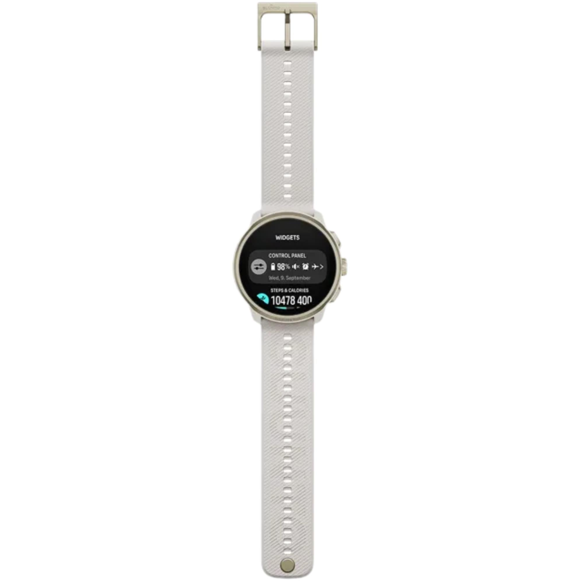 Suunto Run 2 46.5mm 64GB AMOLED Digital Feather Gold Silicone Strap Smart Fitness Watch SS051640000