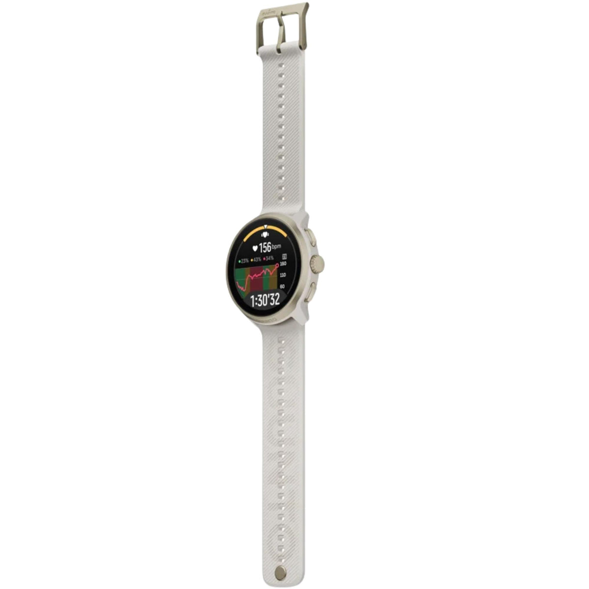 Suunto Run 2 46.5mm 64GB AMOLED Digital Feather Gold Silicone Strap Smart Fitness Watch SS051640000