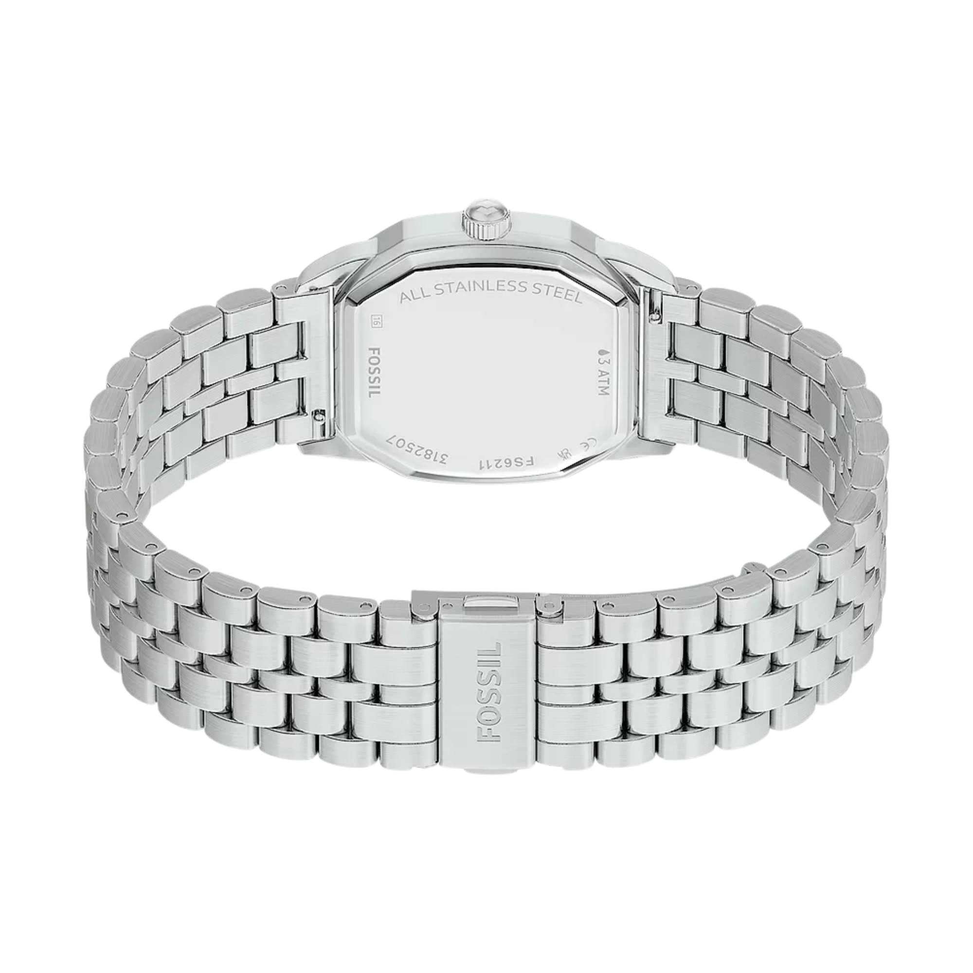 Fossil Harlow 33mm Cream Dial Steel Mens Quartz Watch FS6211