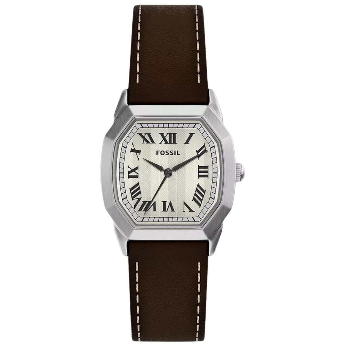 Fossil Harlow 33mm Cream Dial Leather Mens Quartz Watch FS6214