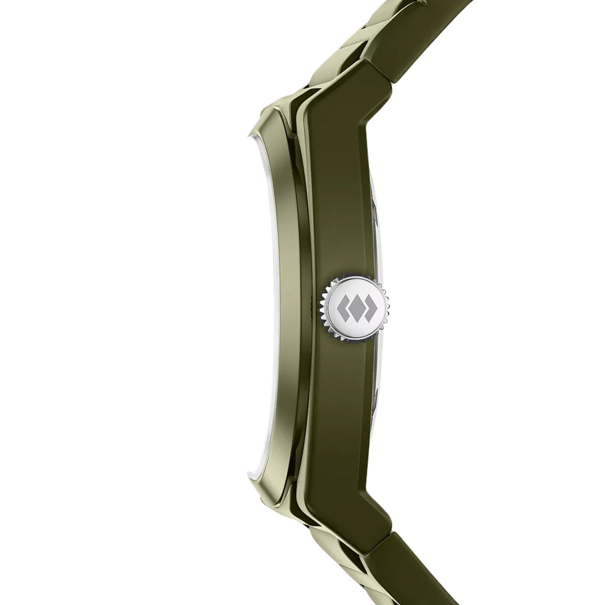 Fossil Everett 42mm Green Dial Silicone Mens Quartz Watch FS6178
