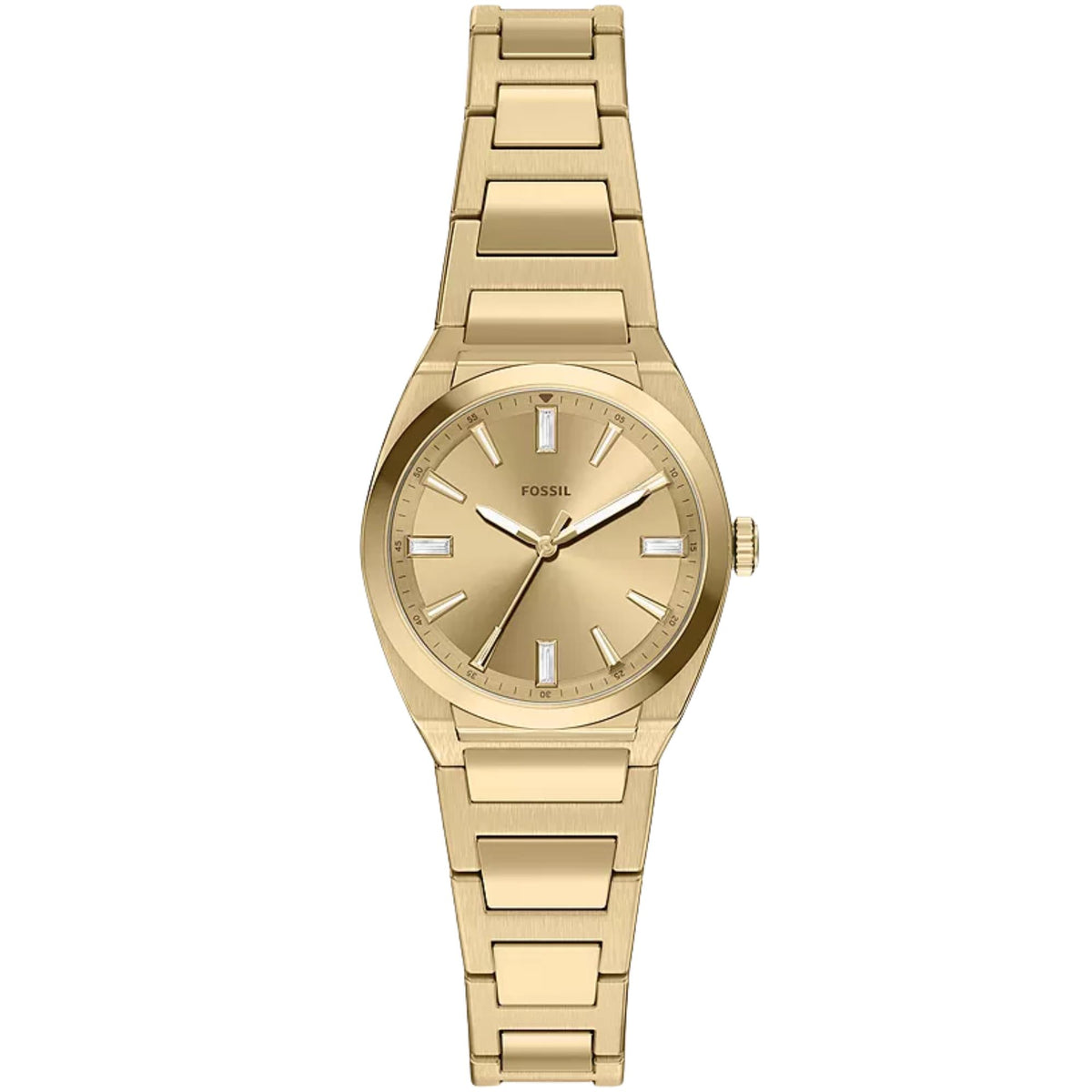 Fossil Everett 27mm Gold Dial Steel Ladies Quartz Watch ES5492