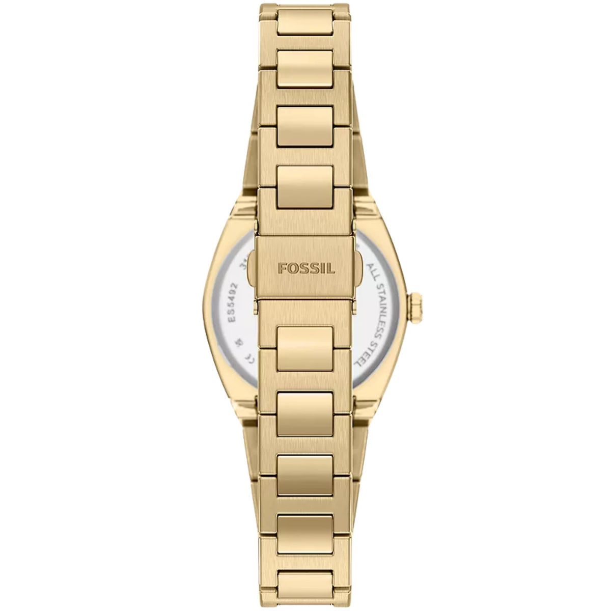 Fossil Everett 27mm Gold Dial Steel Ladies Quartz Watch ES5492