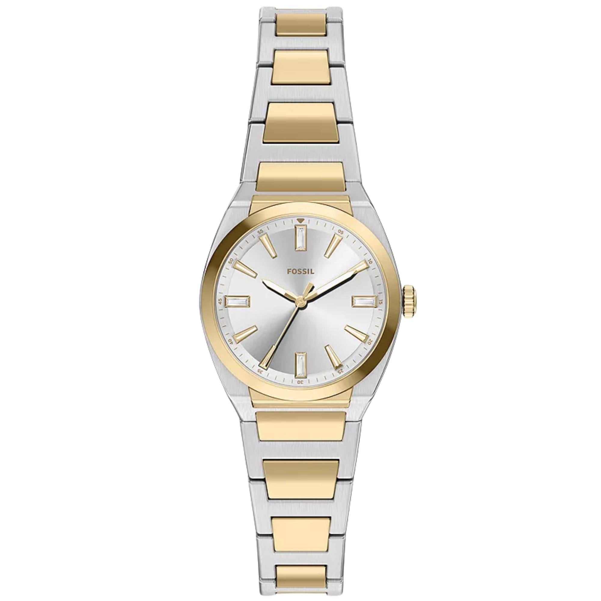 Fossil Everett 27mm Silver Dial Steel Ladies Quartz Watch ES5494