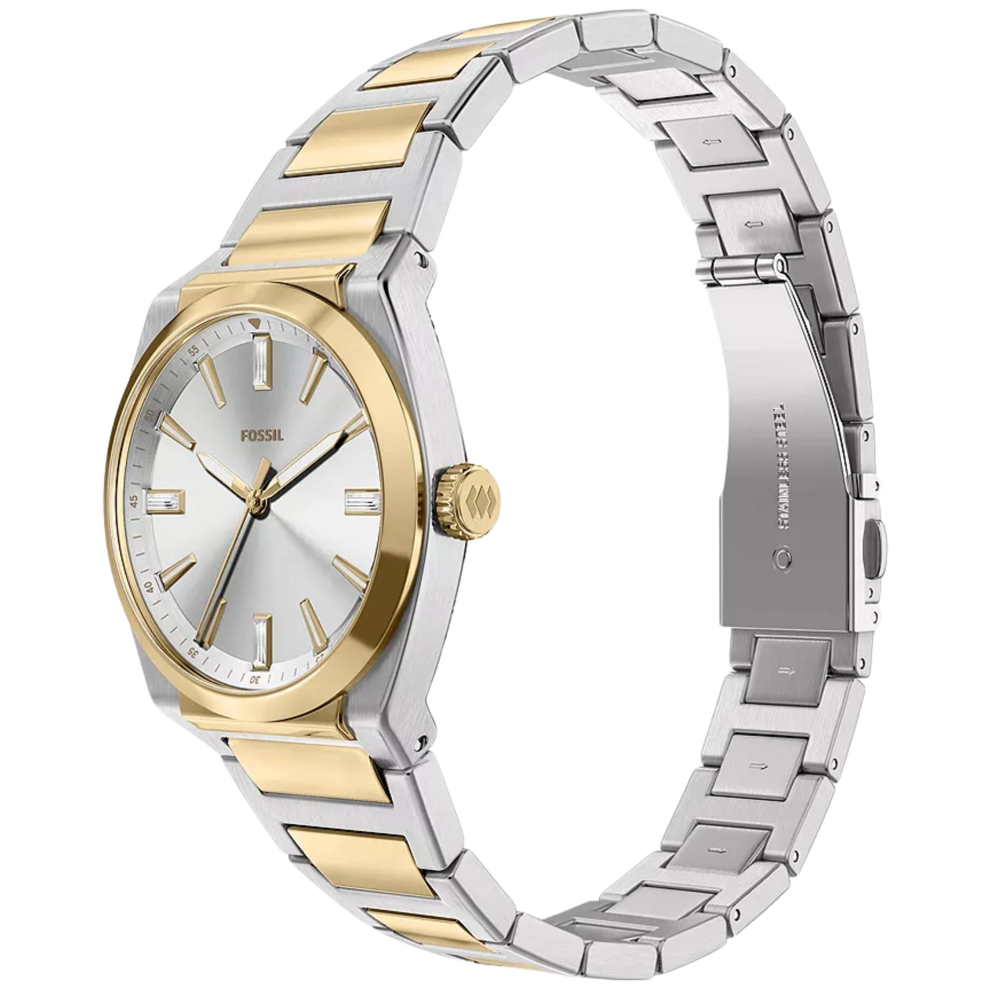 Fossil Everett 27mm Silver Dial Steel Ladies Quartz Watch ES5494