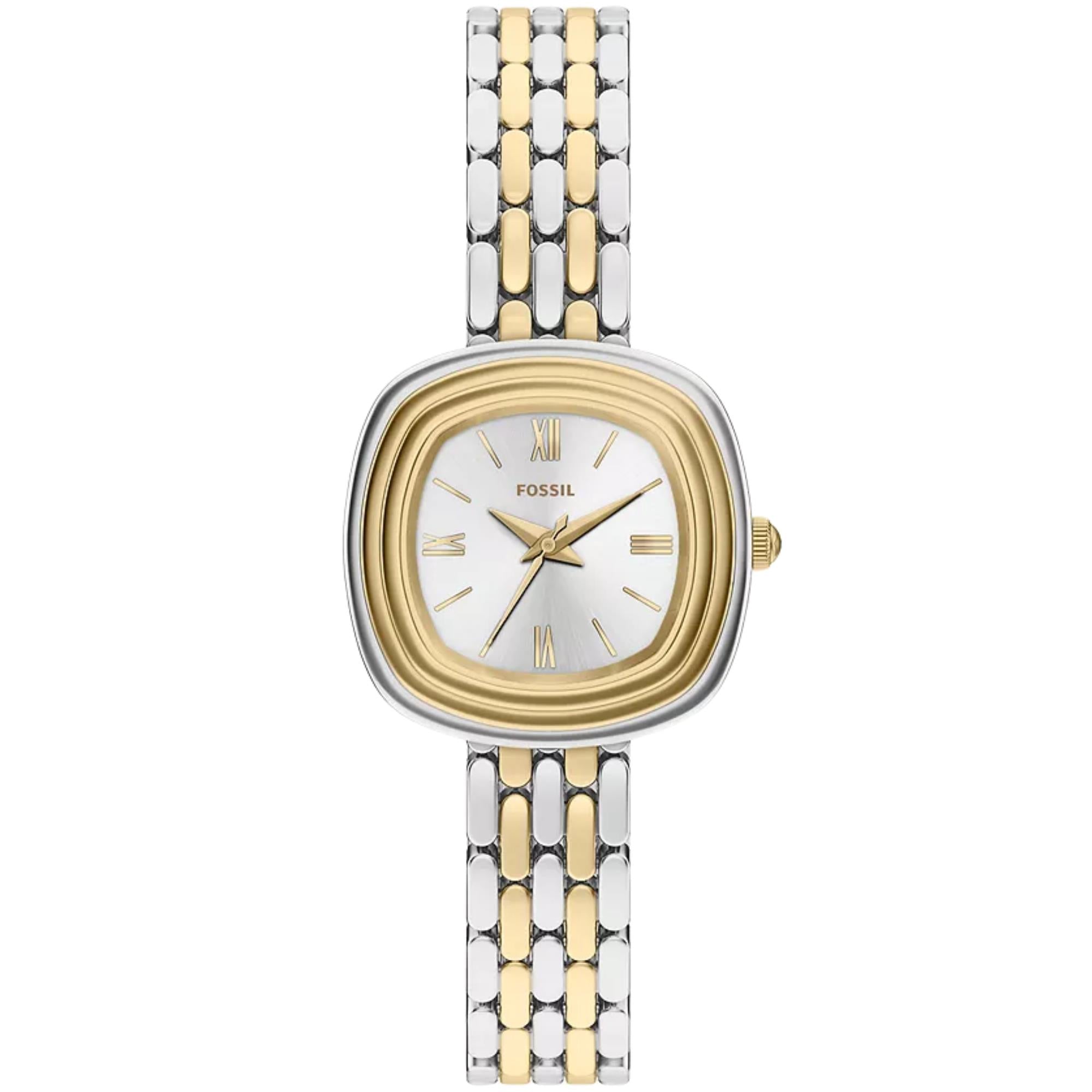 Fossil Emerson 30mm Silver Dial Steel Ladies Quartz Watch ES5509