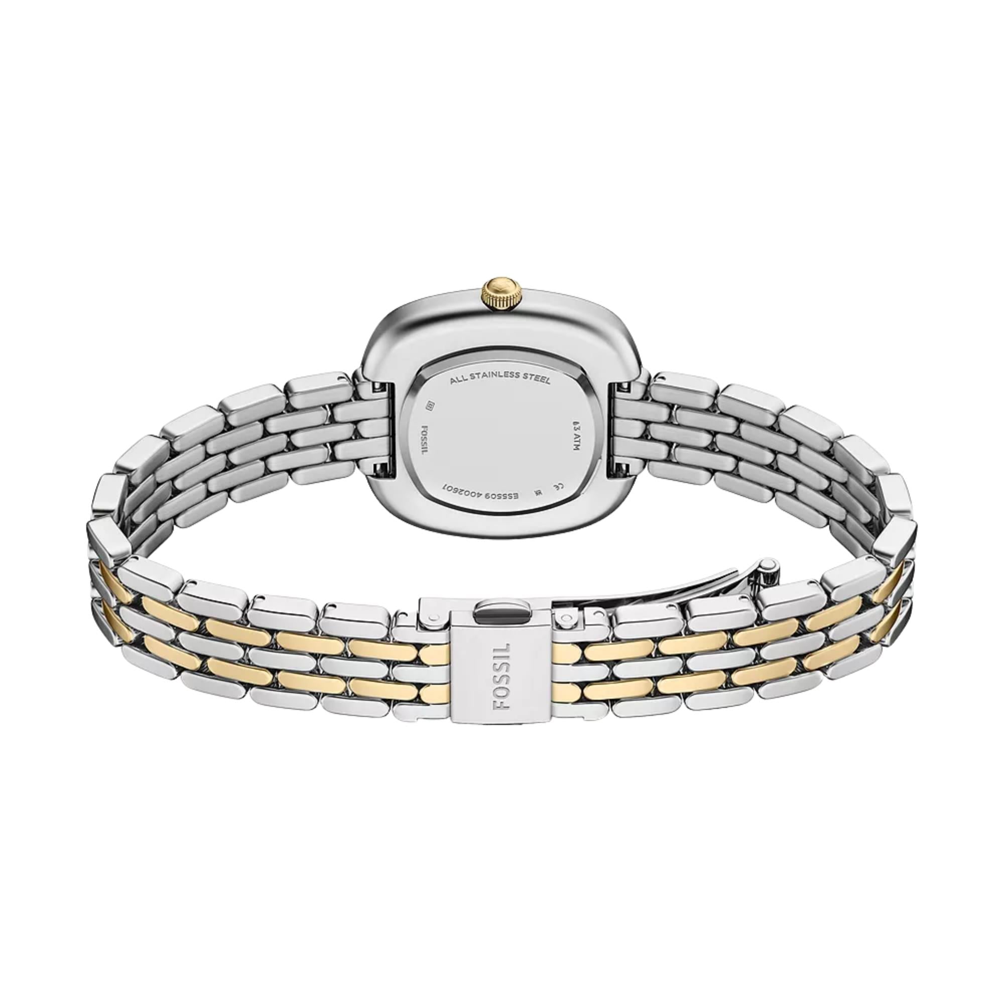 Fossil Emerson 30mm Silver Dial Steel Ladies Quartz Watch ES5509