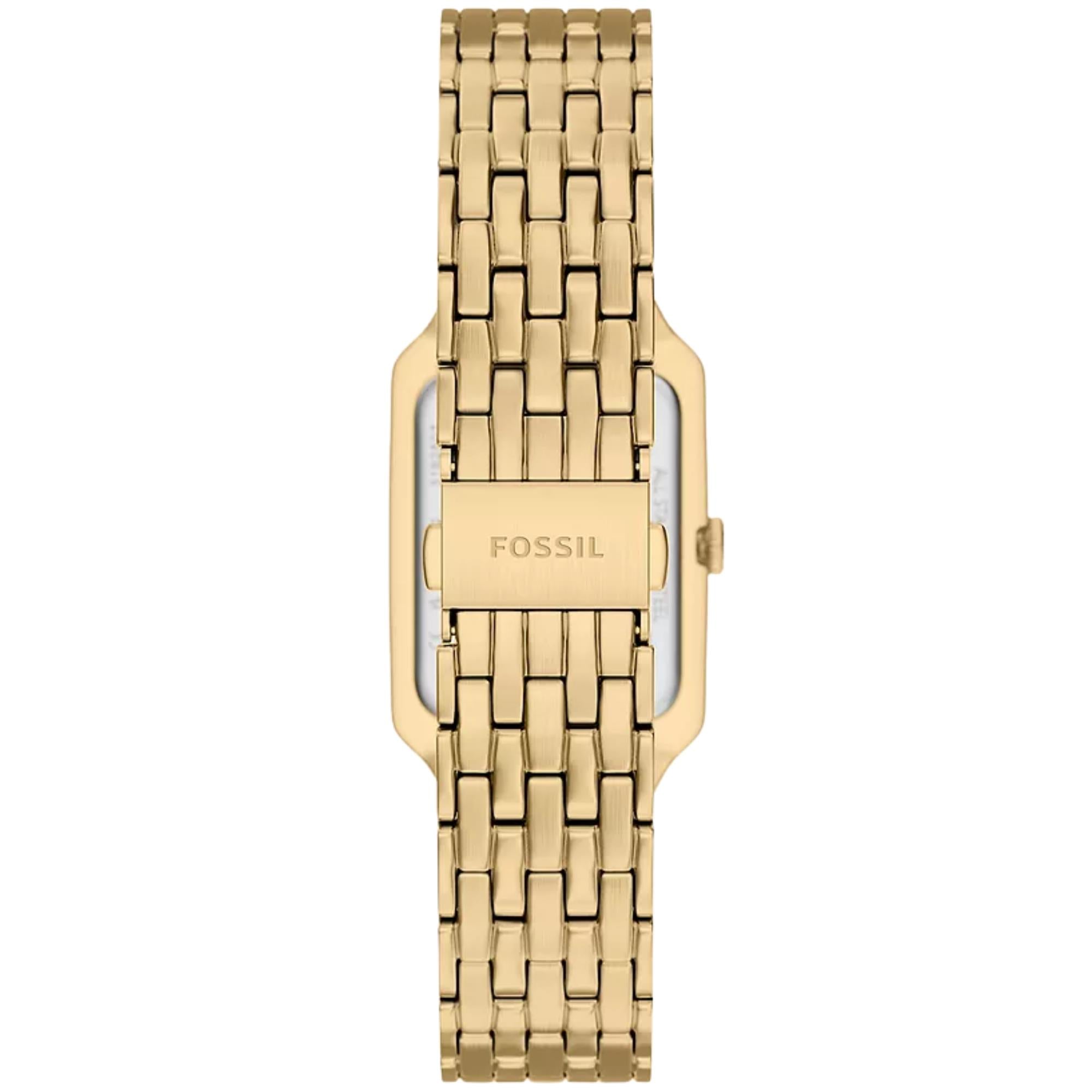 Fossil Raquel 23mm Red Dial Steel Ladies Quartz Watch ES5512