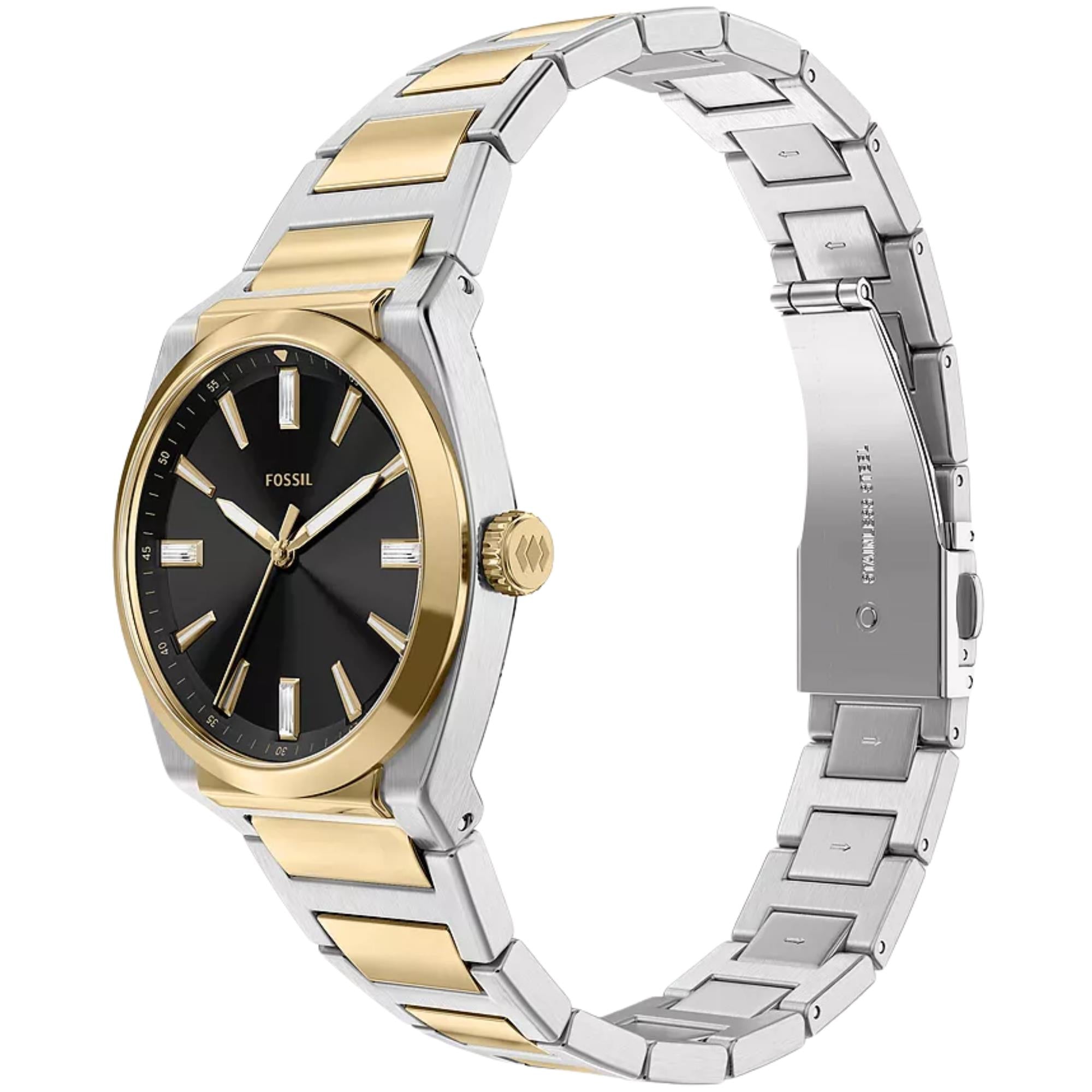 Fossil Everett 27mm Black Dial Steel Ladies Quartz Watch ES5495