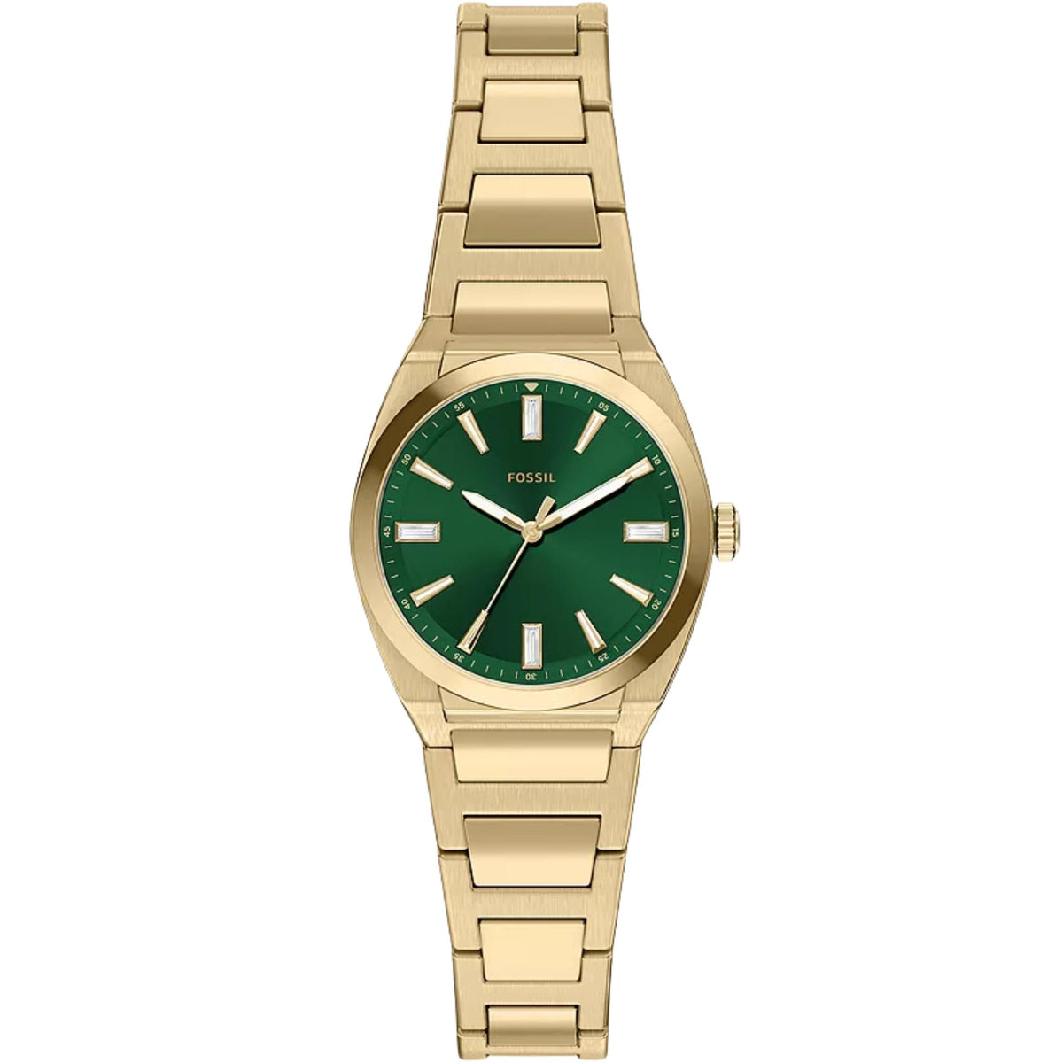 Fossil Everett 27mm Green Dial Steel Ladies Quartz Watch ES5493