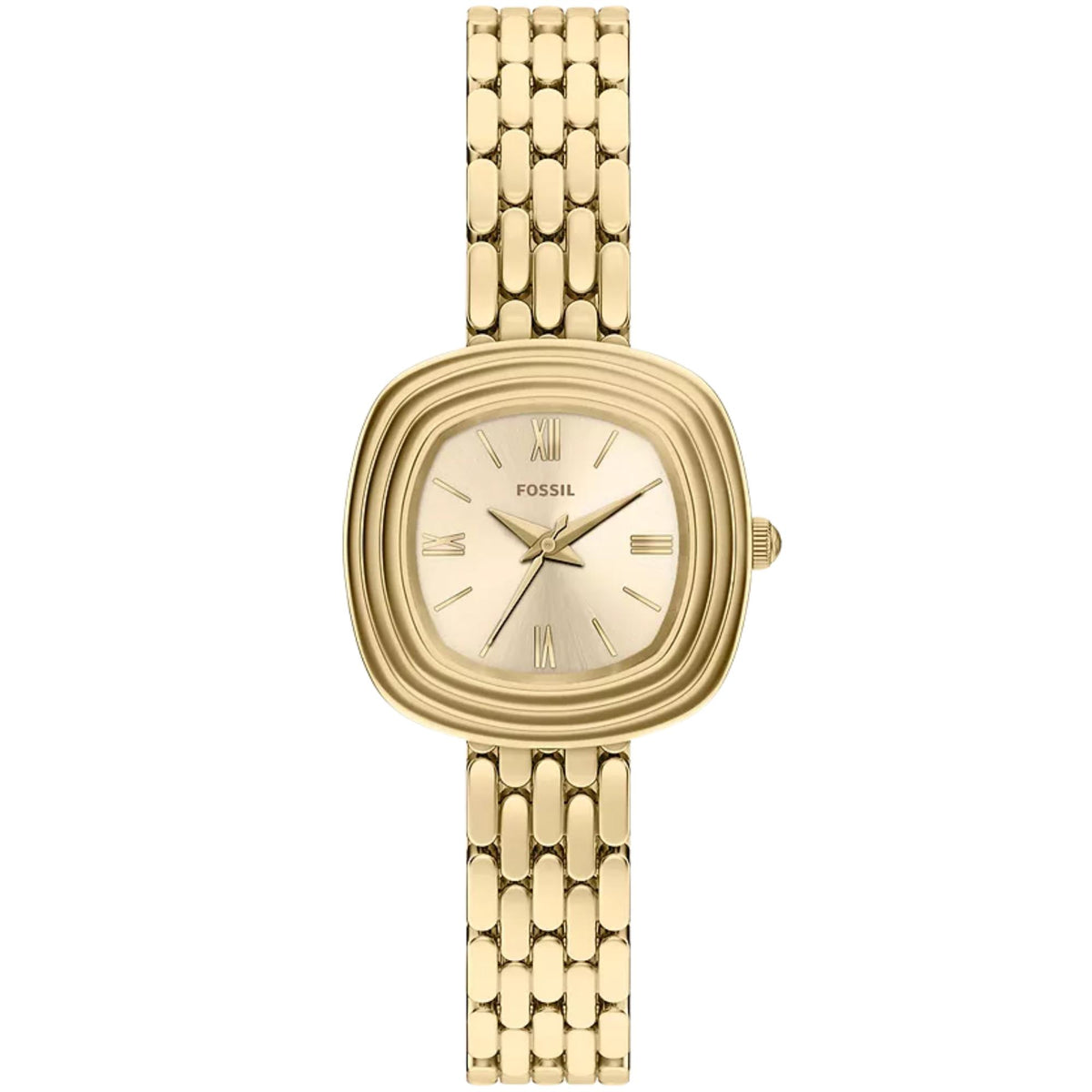 Fossil Emerson 30mm Gold Dial Steel Ladies Quartz Watch ES5506
