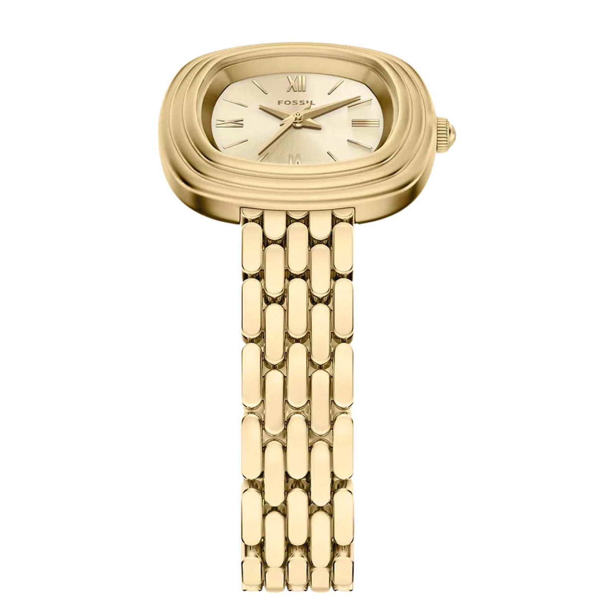 Fossil Emerson 30mm Gold Dial Steel Ladies Quartz Watch ES5506