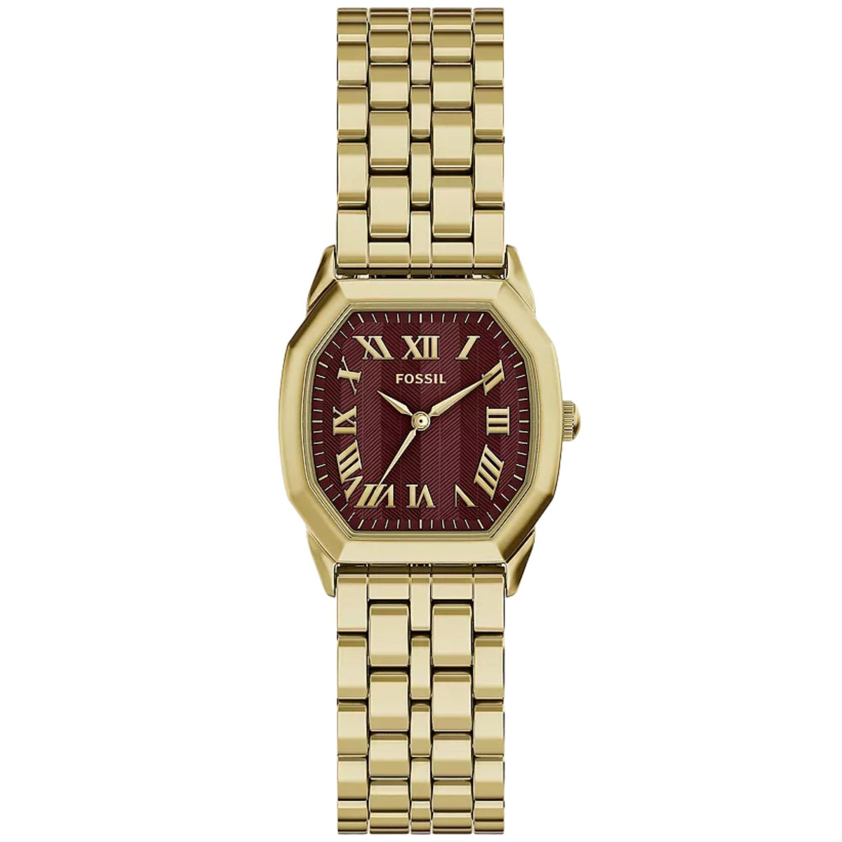 Fossil Harlow 27mm Red Dial Steel Ladies Quartz Watch ES5511