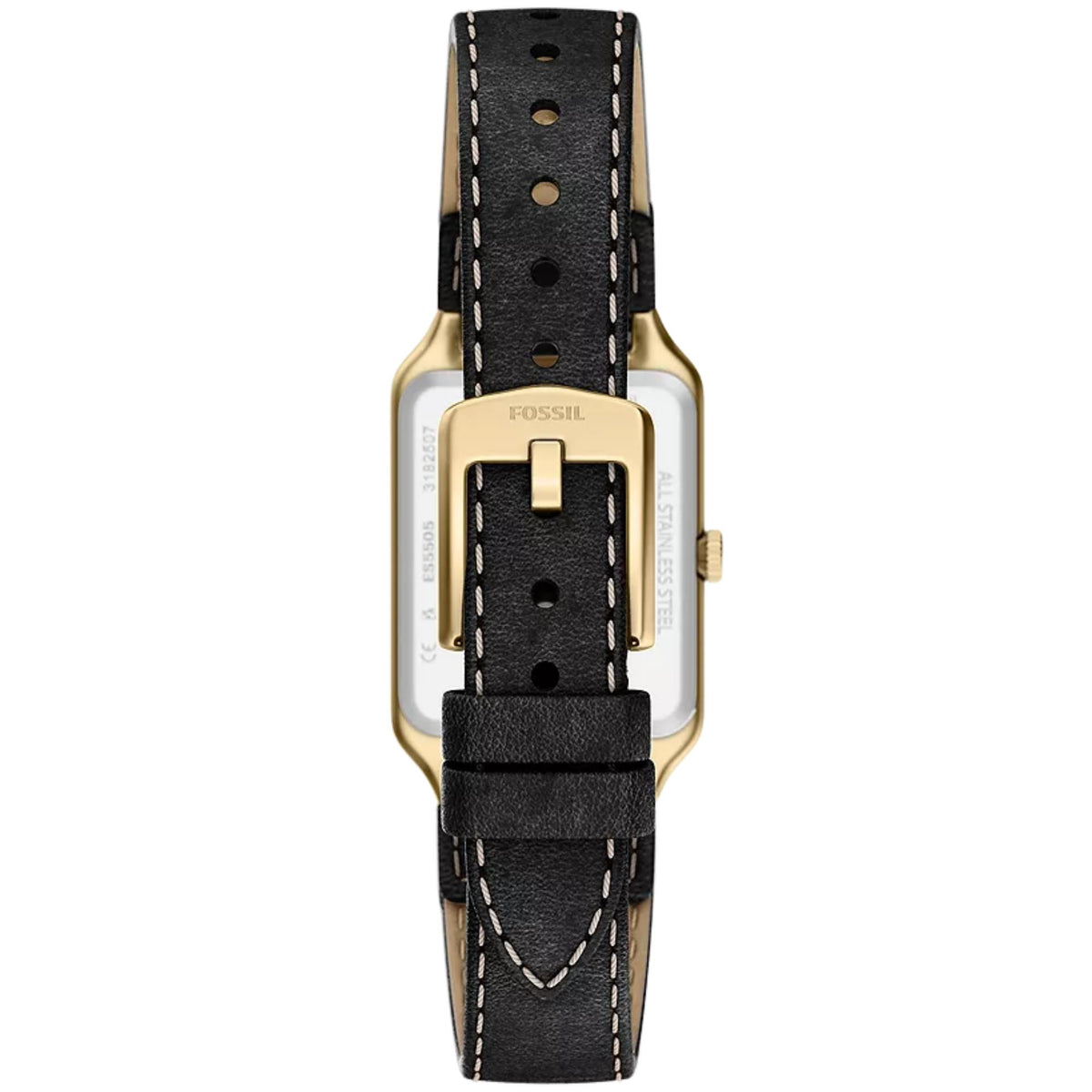Fossil Raquel 23mm Cream Dial Leather Ladies Quartz Watch ES5505