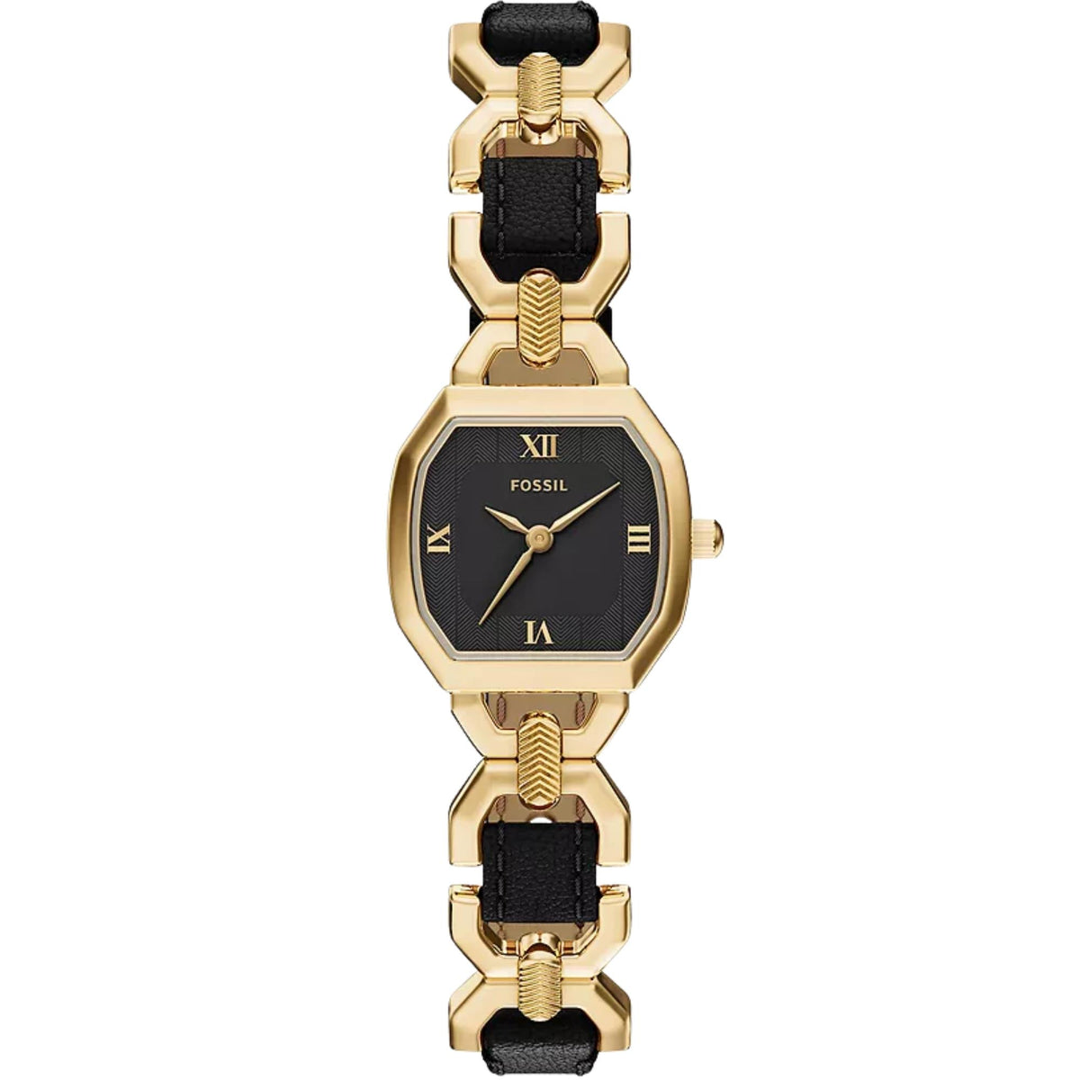 Fossil Harlow 22mm Black Dial Leather Ladies Quartz Watch ES5496