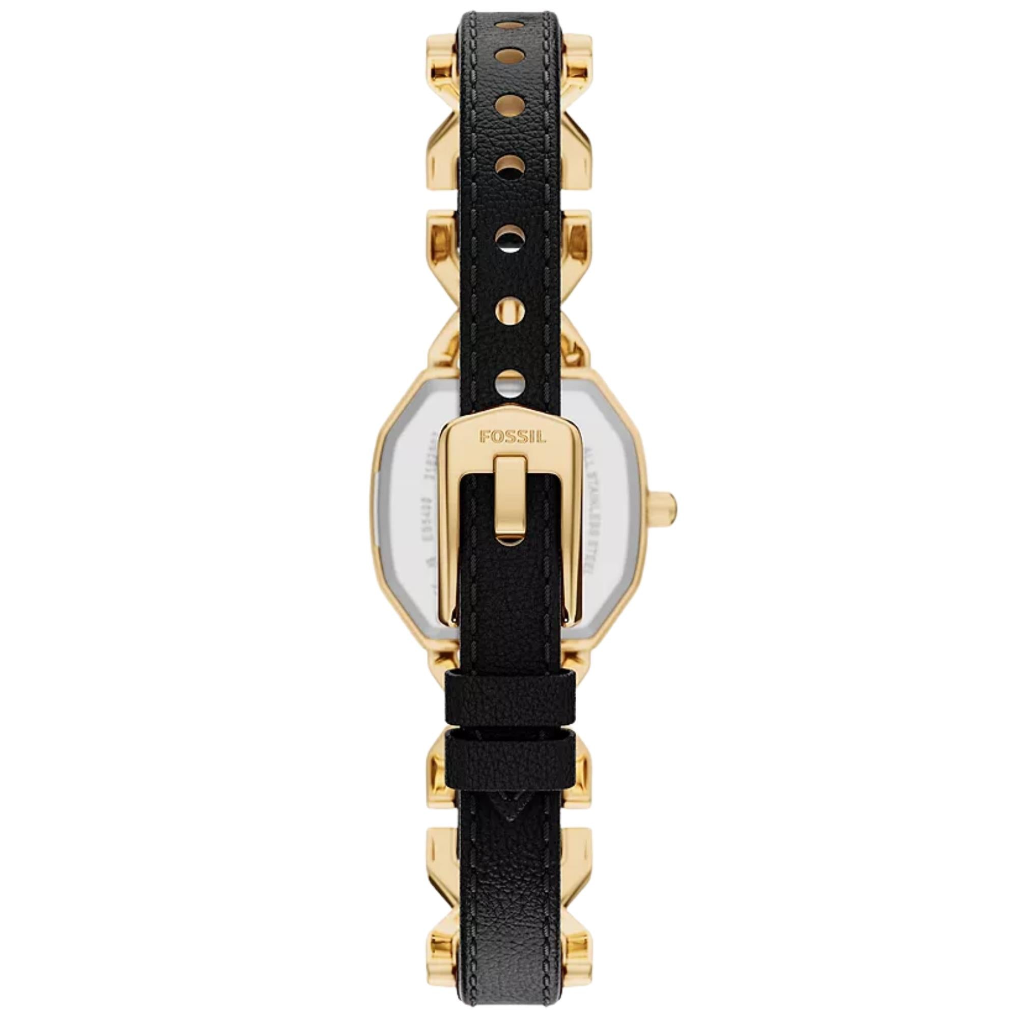 Fossil Harlow 22mm Black Dial Leather Ladies Quartz Watch ES5496