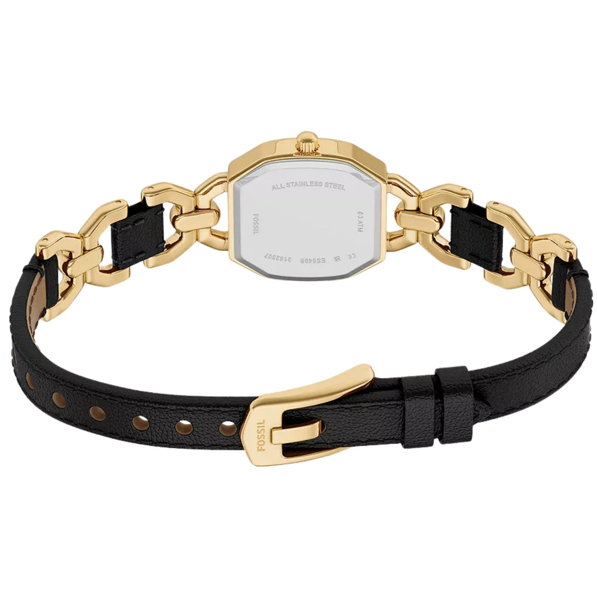 Fossil Harlow 22mm Black Dial Leather Ladies Quartz Watch ES5496