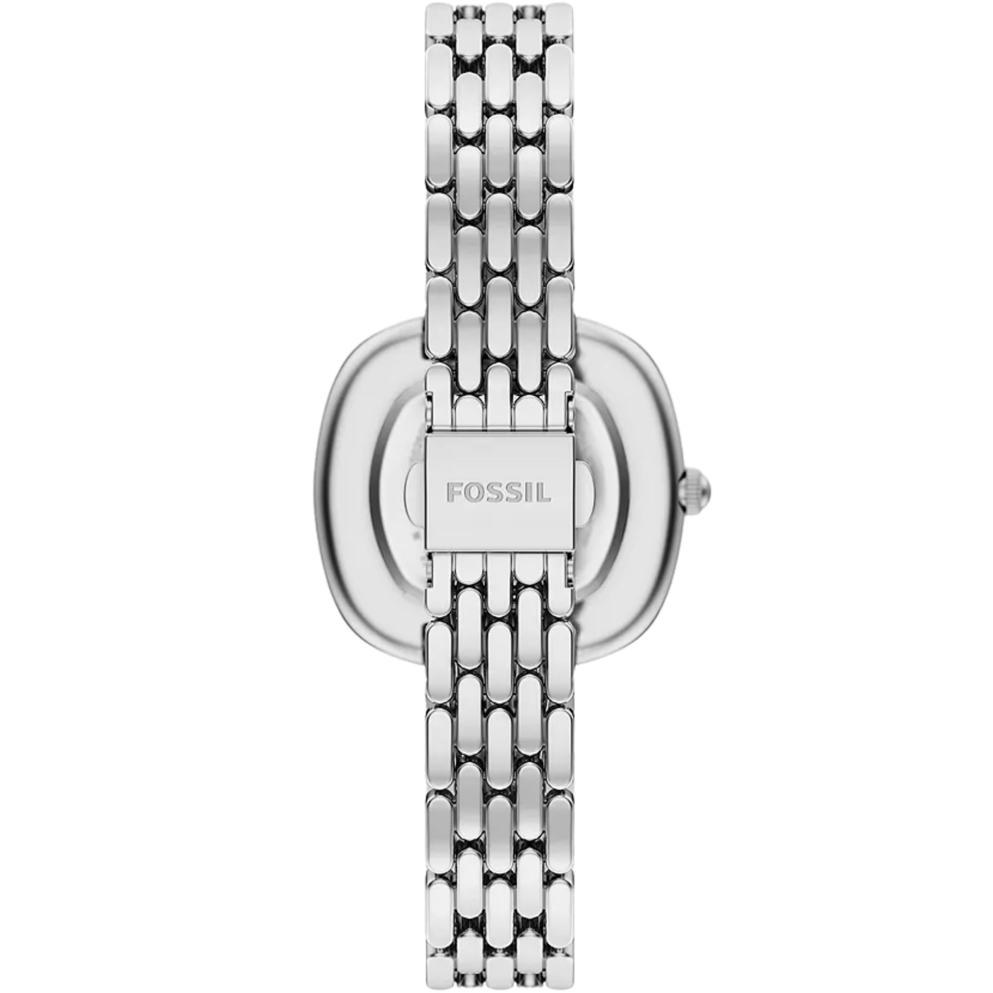 Fossil Emerson 30mm Silver Dial Steel Ladies Quartz Watch ES5508