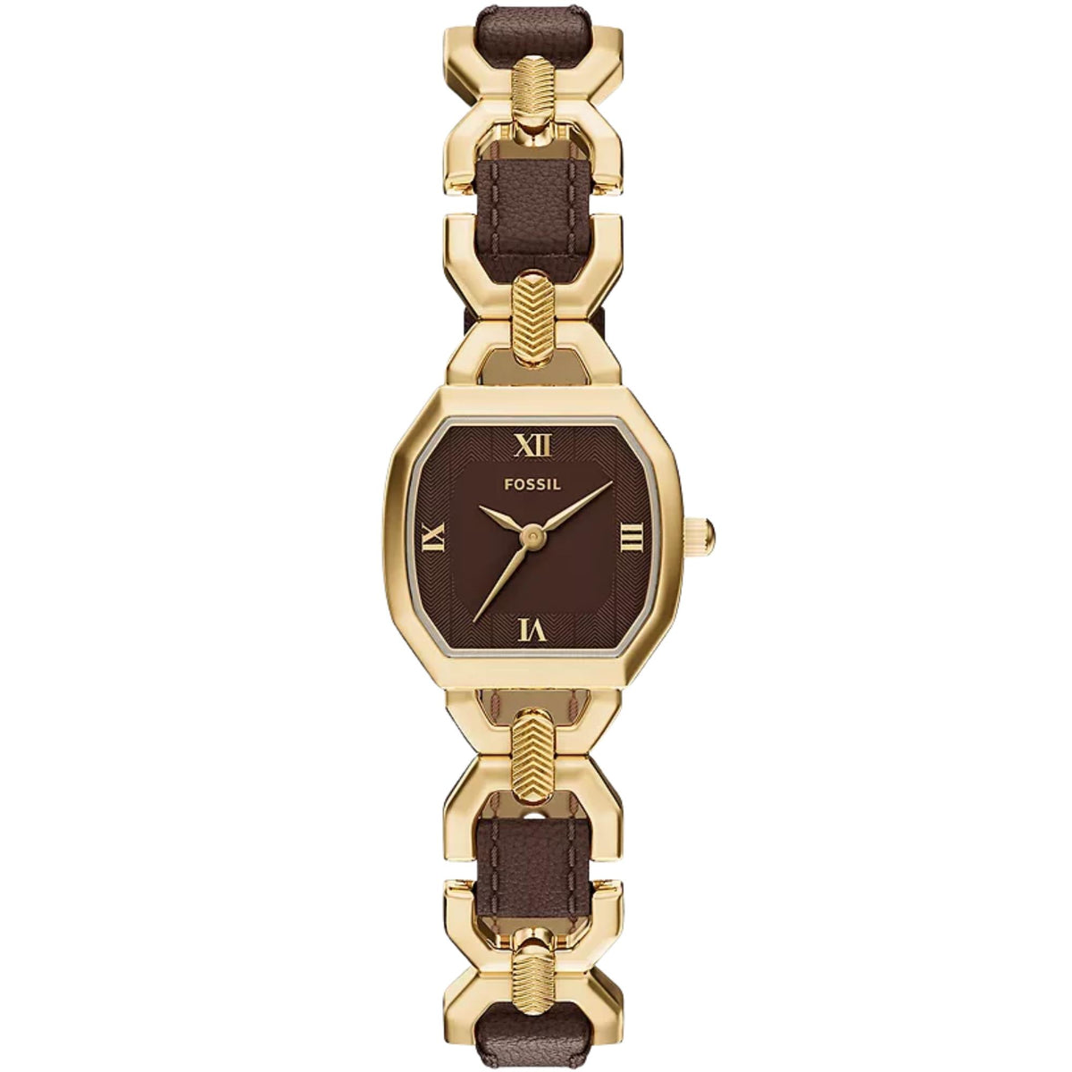 Fossil Harlow 22mm Brown Dial Leather Ladies Quartz Watch ES5497